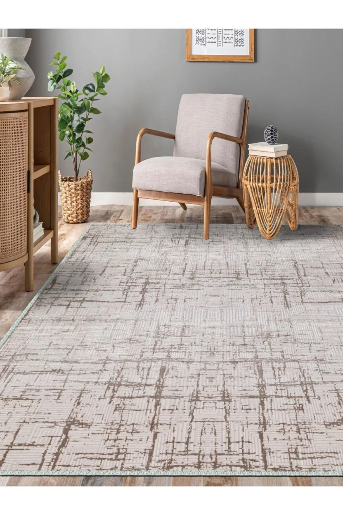 Kinto Modern Desen Dokuma Taban Salon - Oturma Odası Halısı