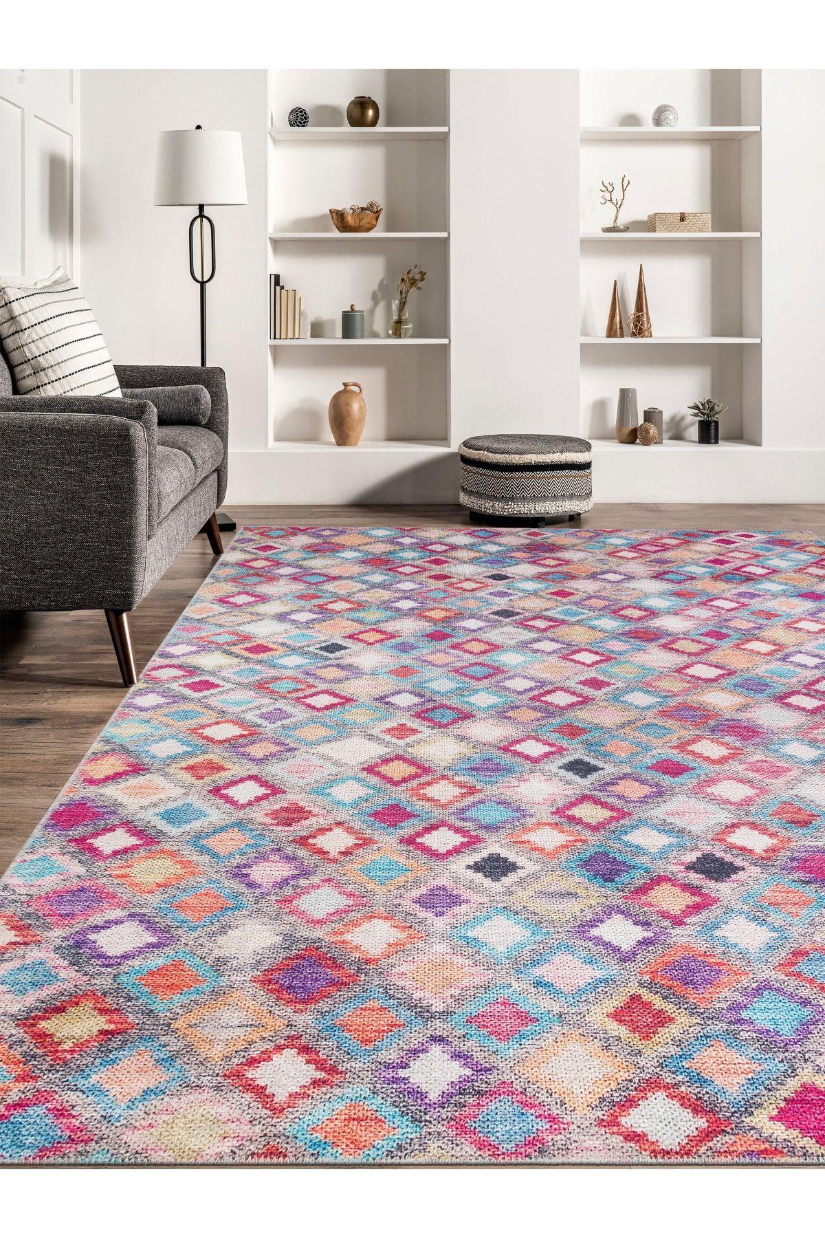 Frovyn Vintage Desen Dokuma Taban Salon - Oturma Odası Halısı