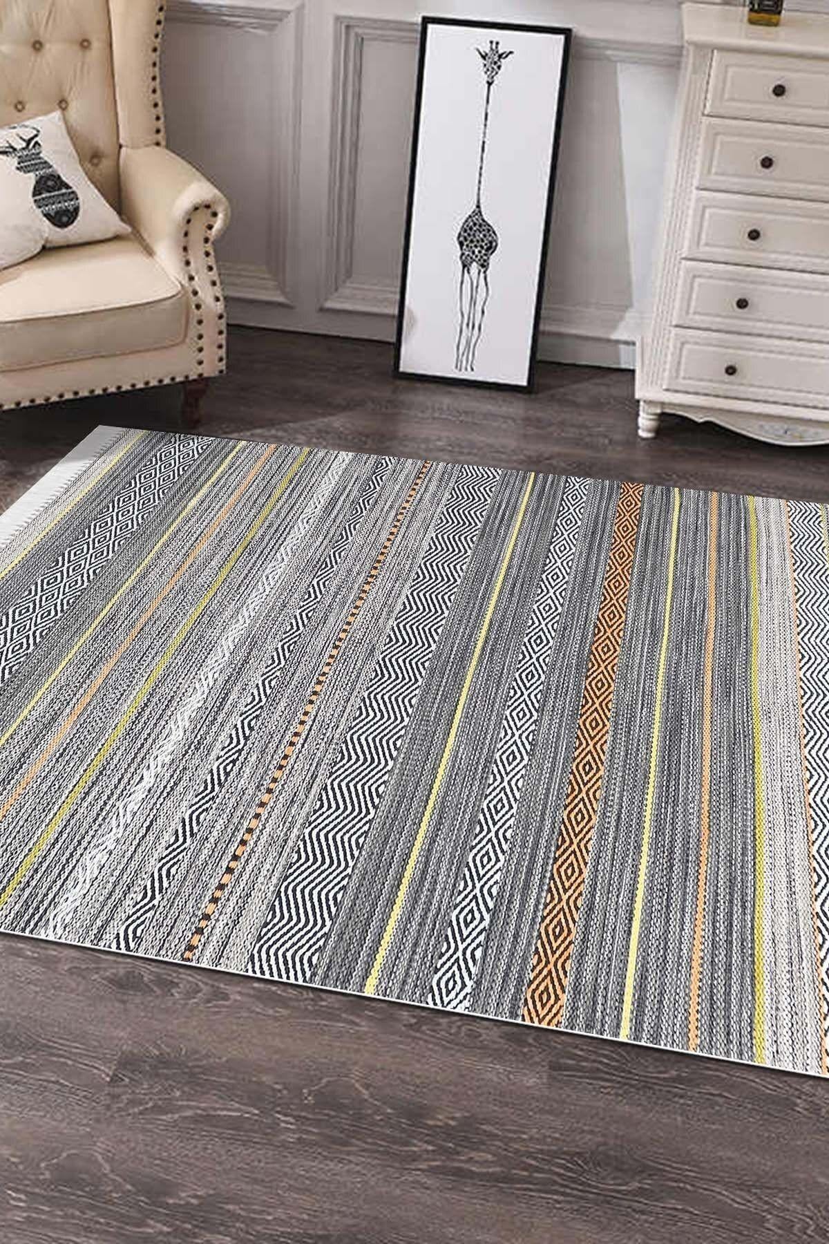 Vinsora İskandinav Desen Kaymaz Taban Salon - Oturma Odası Halısı