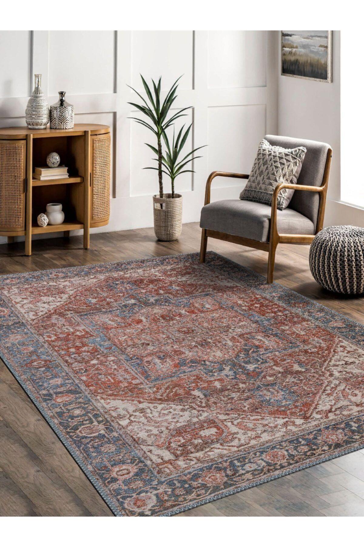 Vintar Afgan Desen Dokuma Taban Salon - Oturma Odası Halısı