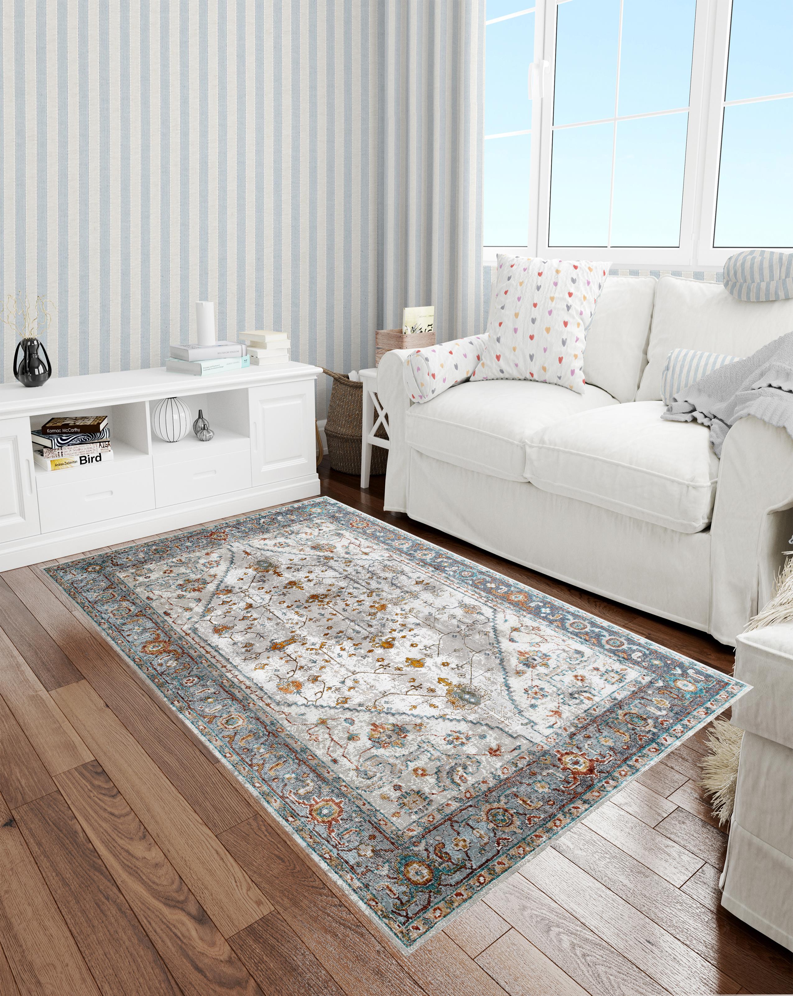 Liens Eskitme Desen Dokuma Taban Yıkanabilir Halı Salon Oturma Odası Hol Antre Halısı Yolluk
