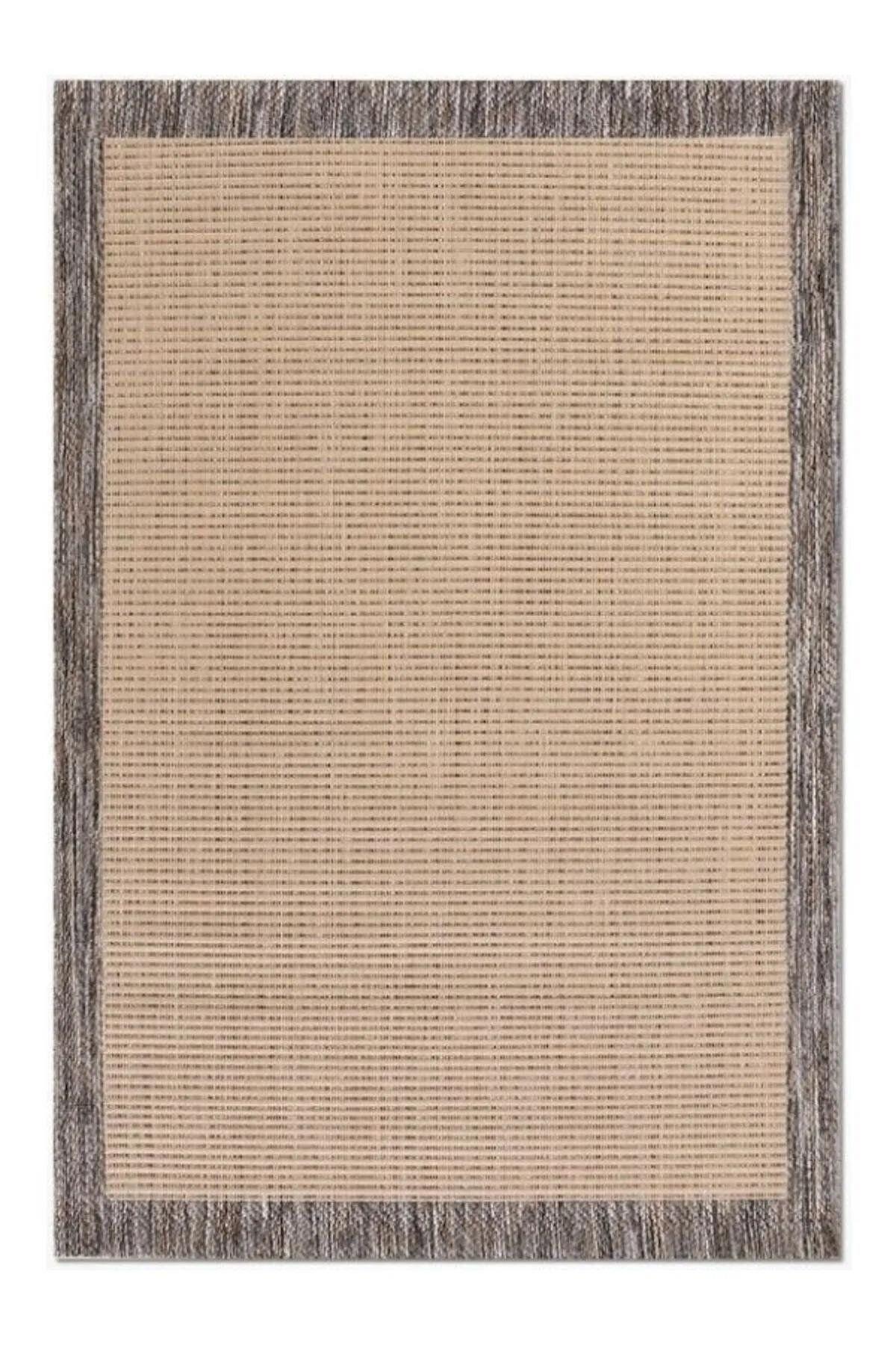 Sisal Halı Hav Toz Vermez Kolay Temizlenen Hasır Doku Balık Sırtı Kahve