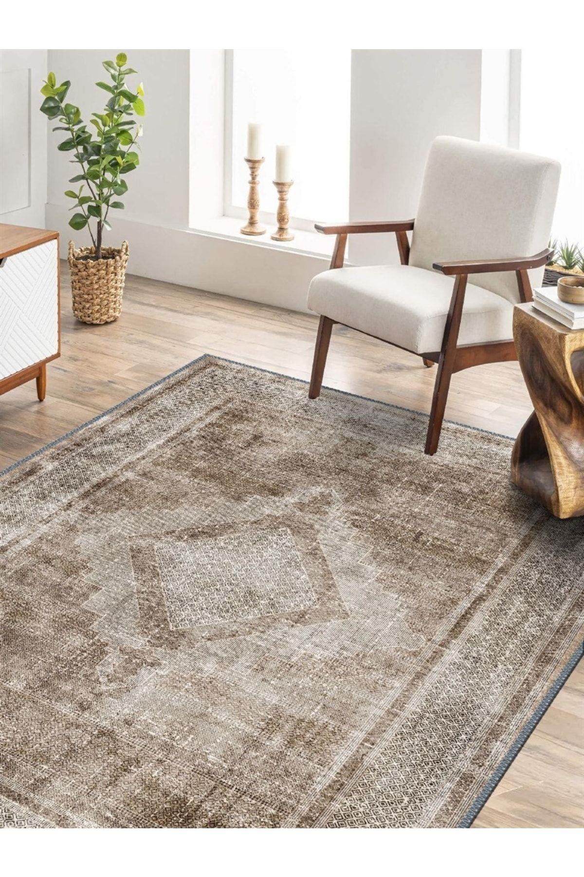 Vornix Eskitme Desen Dokuma Taban Salon - Oturma Odası Halısı