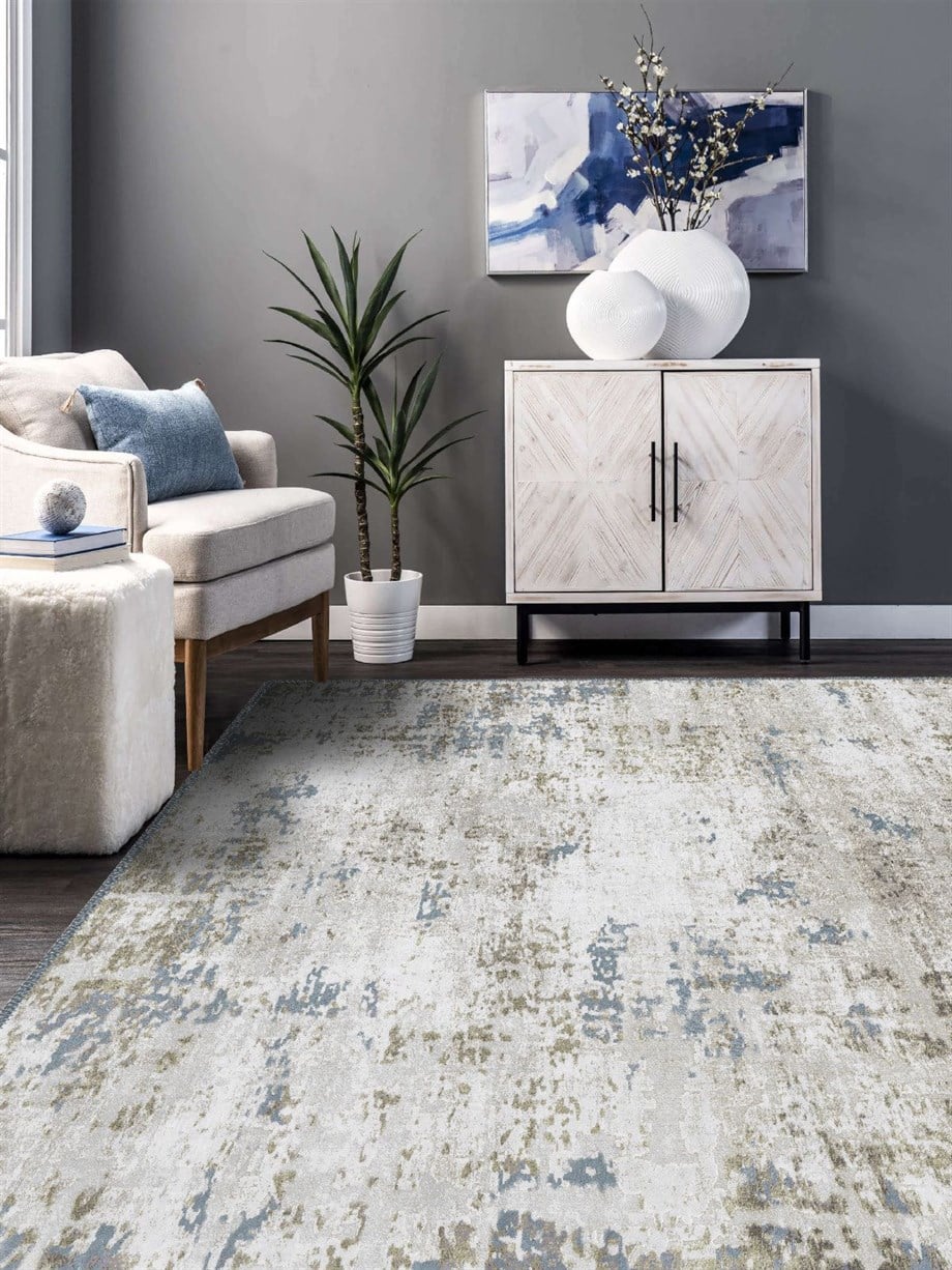 Modern Desenli Halı, Dokuma Taban Dekoratif Şönil