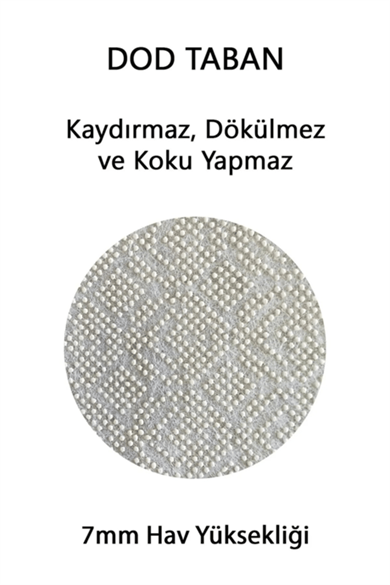 Jivna Vintage Desen Yuvarlak Kaymaz Taban Yıkanabilir Salon Oturma Odası Antre Halısı