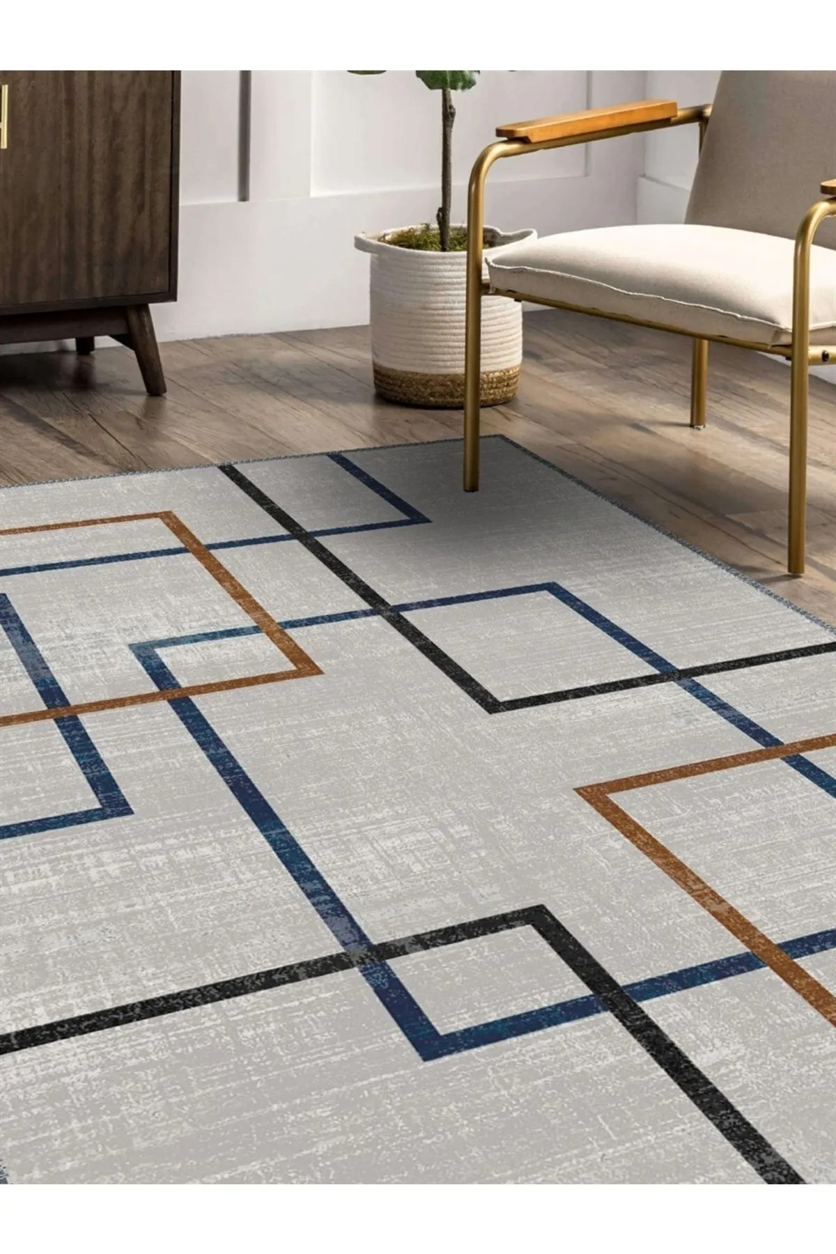 Norken Silven Modern Desen Dokuma Taban Salon - Oturma Odası Halısı