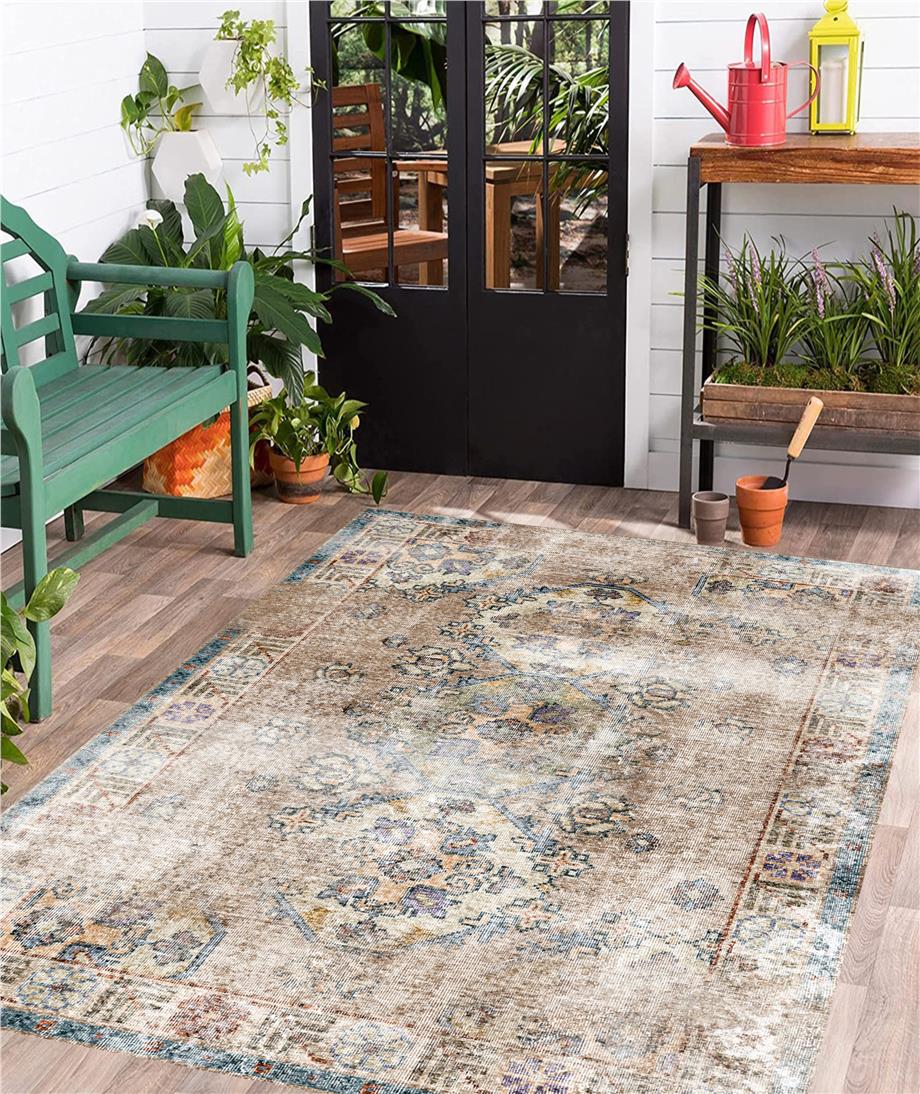 Lund Eskitme Desen Dokuma Taban Yıkanabilir Halı Salon Oturma Odası Hol Antre Halısı Yolluk