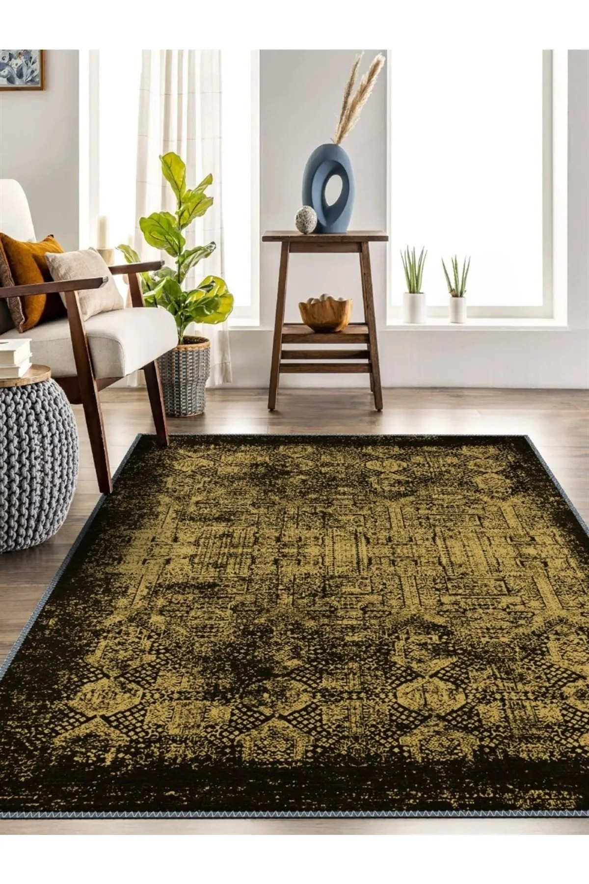 Nymor Eskitme Desen Dokuma Taban Salon - Oturma Odası Halısı