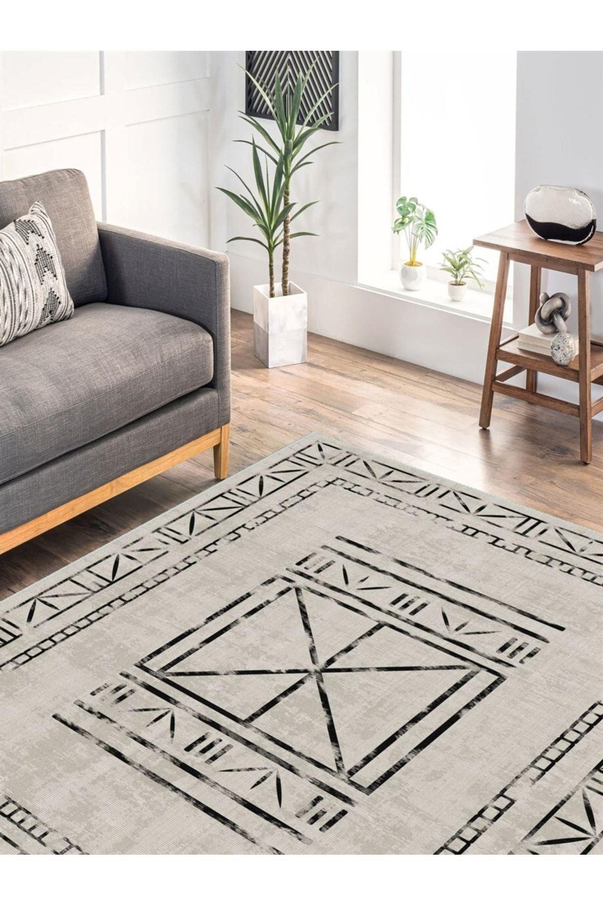 Zantor İskandinav Desen Dokuma Taban Salon - Oturma Odası Halısı