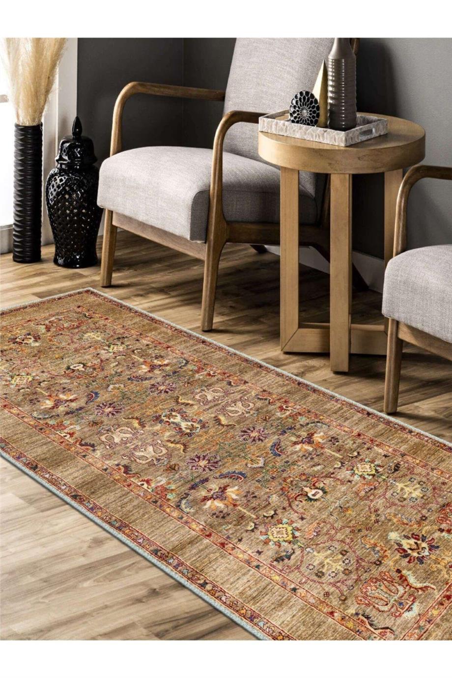 Jelonto Afgan Desen Dokuma Taban Salon - Oturma Odası Halısı