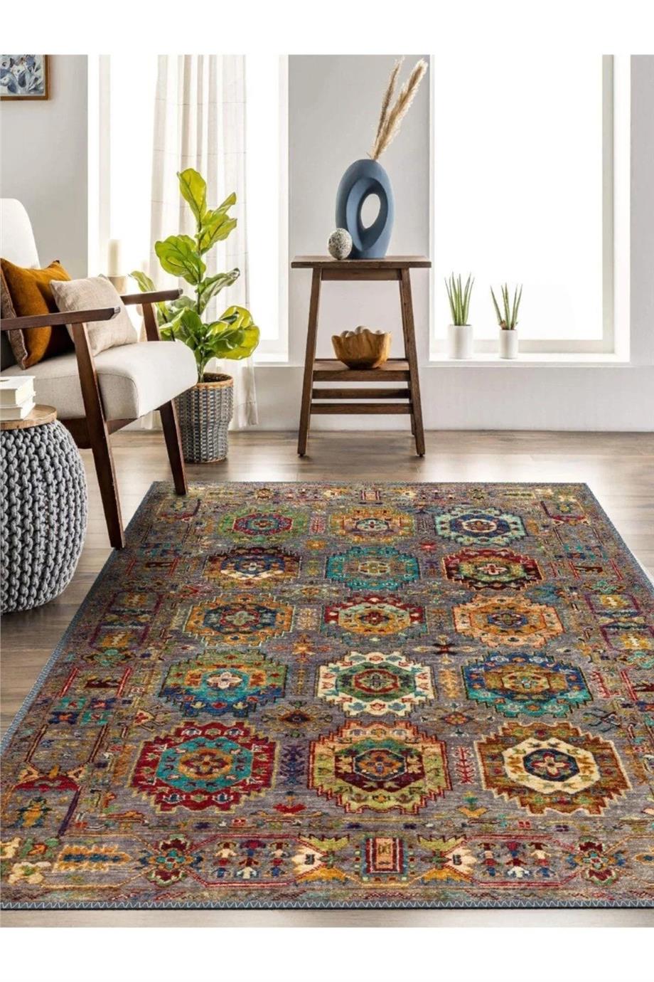 Blinter Afgan Desen Dokuma Taban Salon - Oturma Odası Halısı