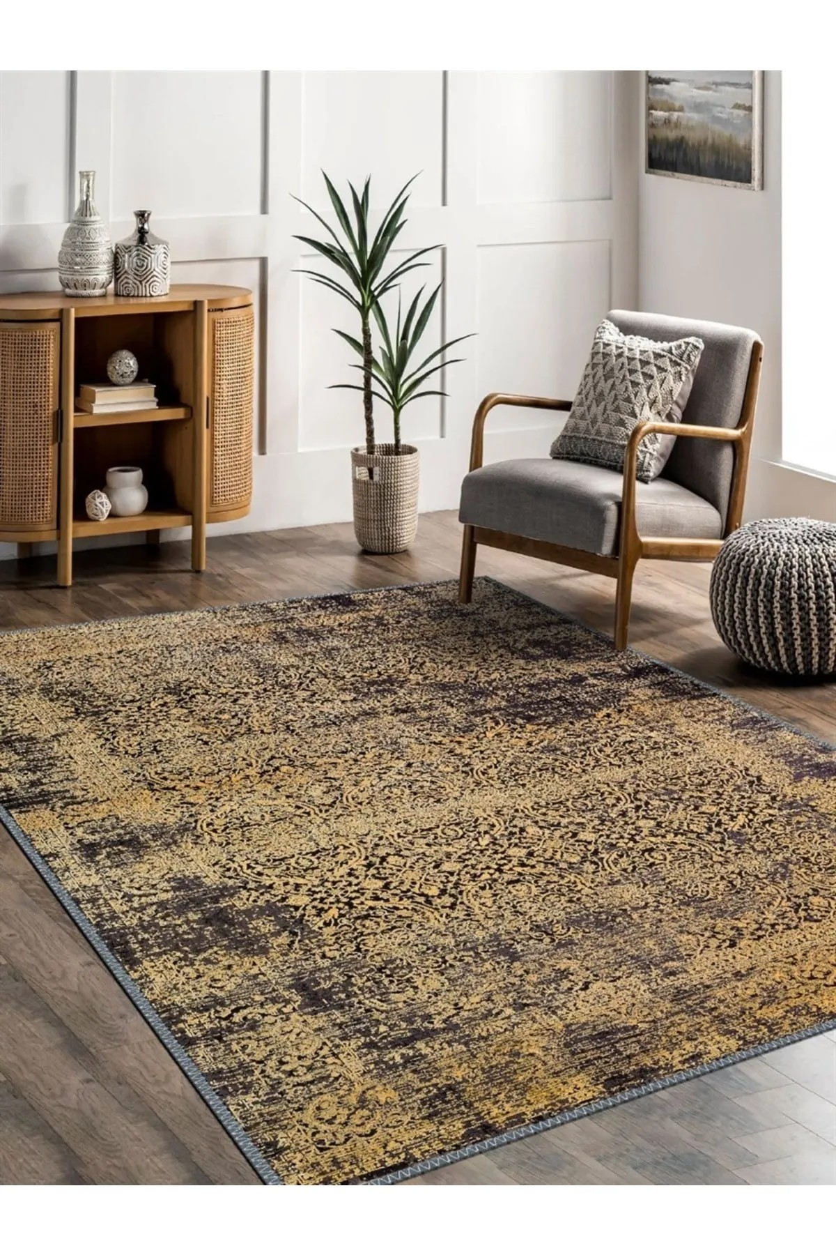 Klornix Eskitme Desen Dokuma Taban Salon - Oturma Odası Halısı