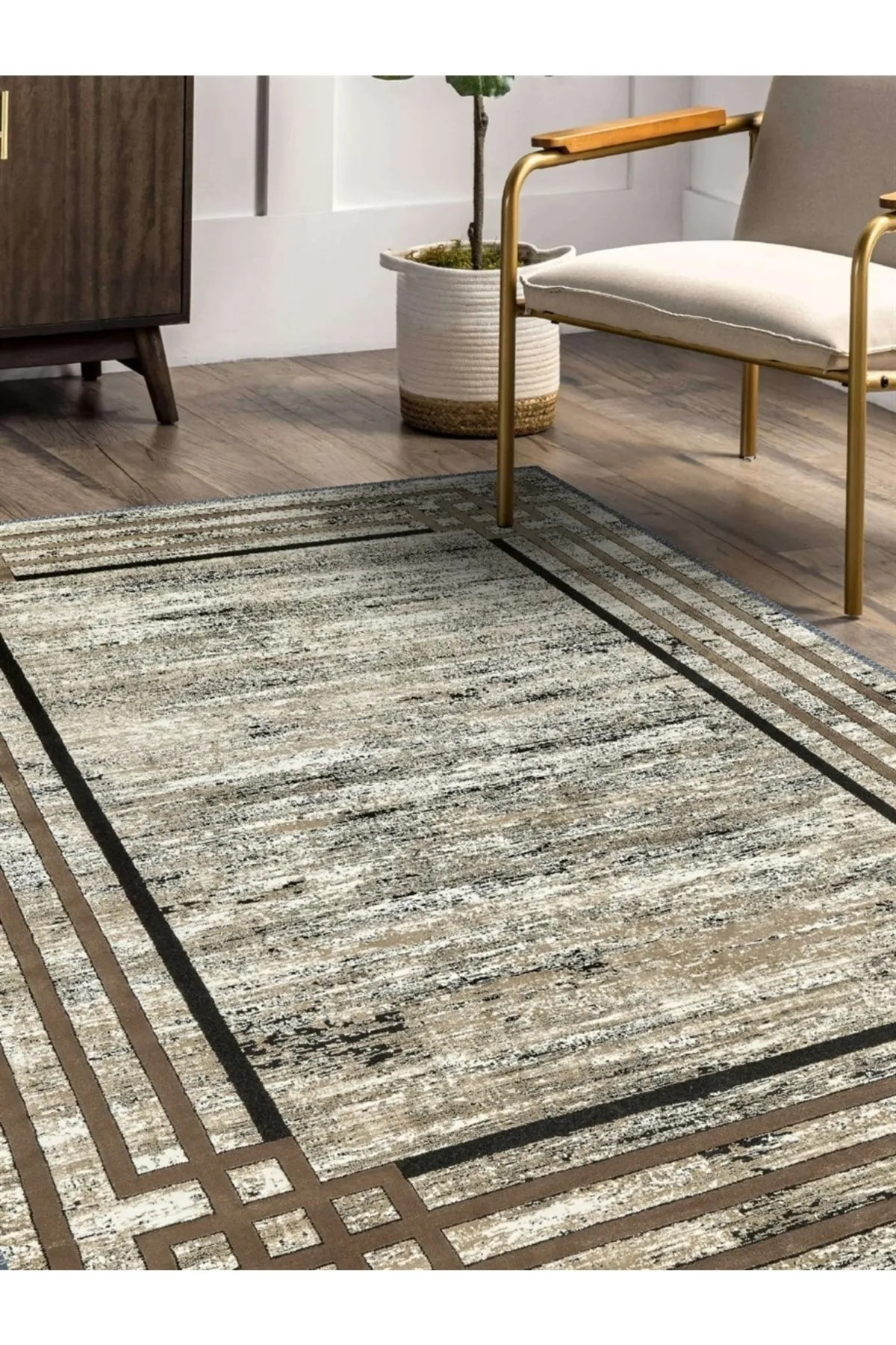 Qorlen Modern Desen Dokuma Taban Salon - Oturma Odası Halısı