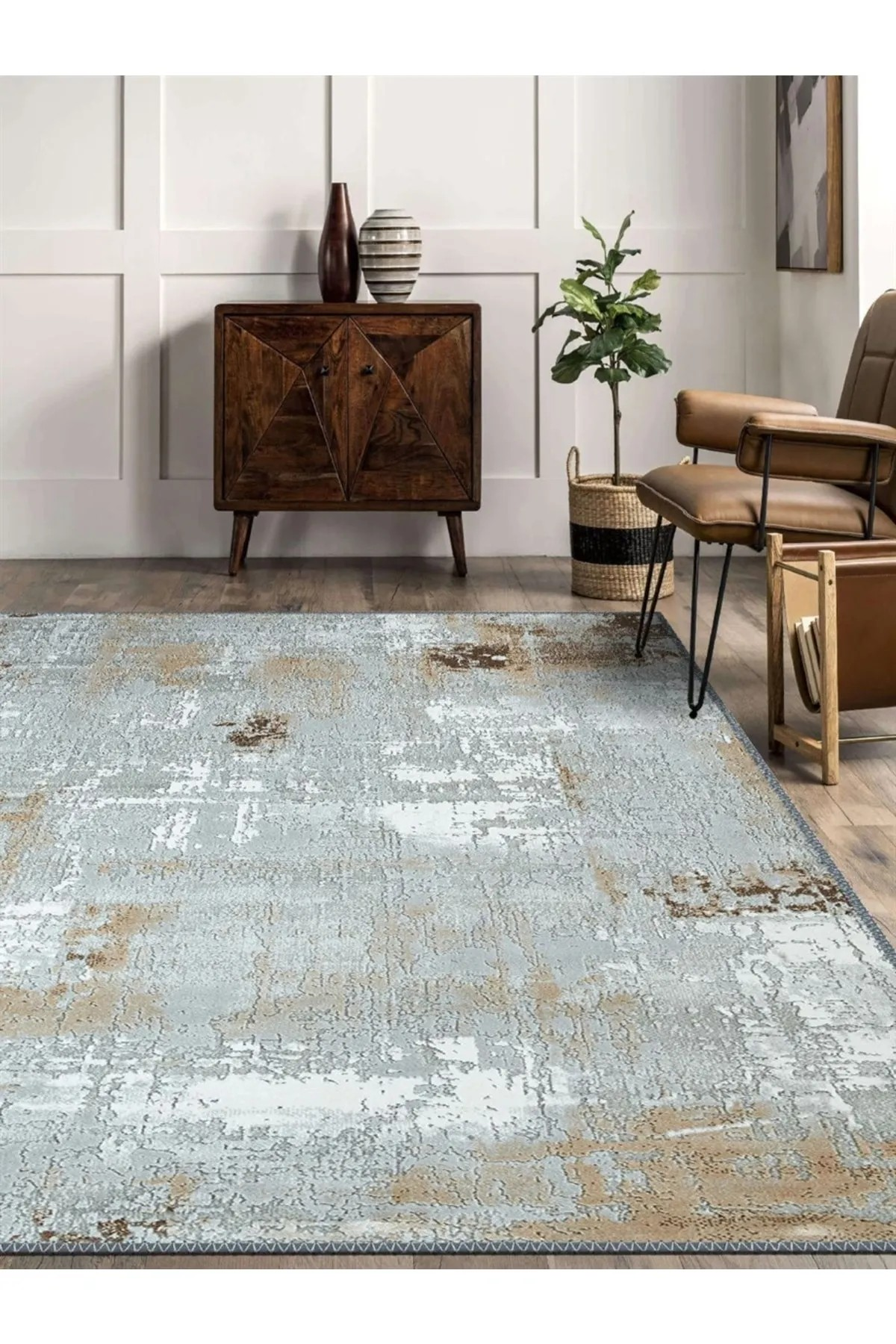 Clomar Modern Desen Dokuma Taban Salon - Oturma Odası Halısı