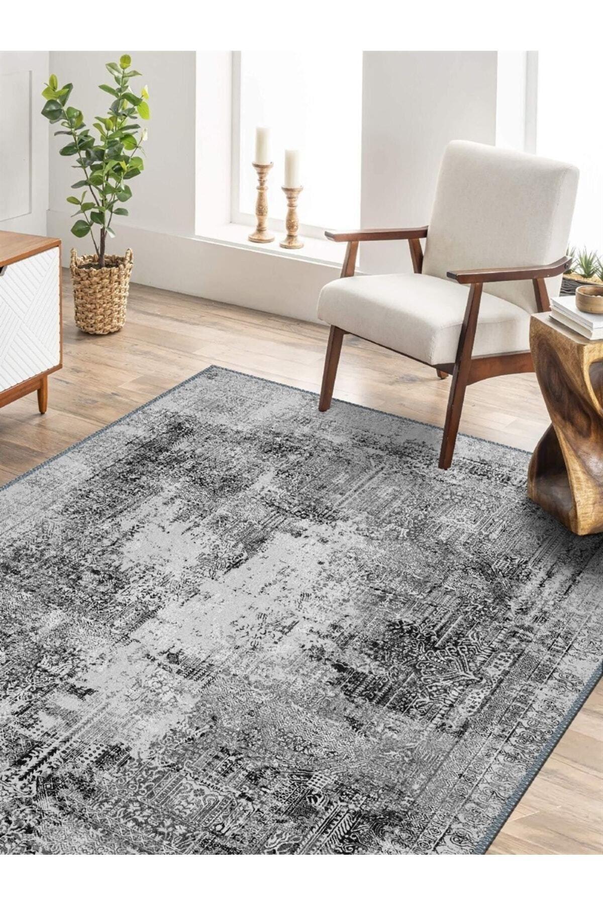 Vistal Eskitme Desen Dokuma Taban Salon - Oturma Odası Halısı