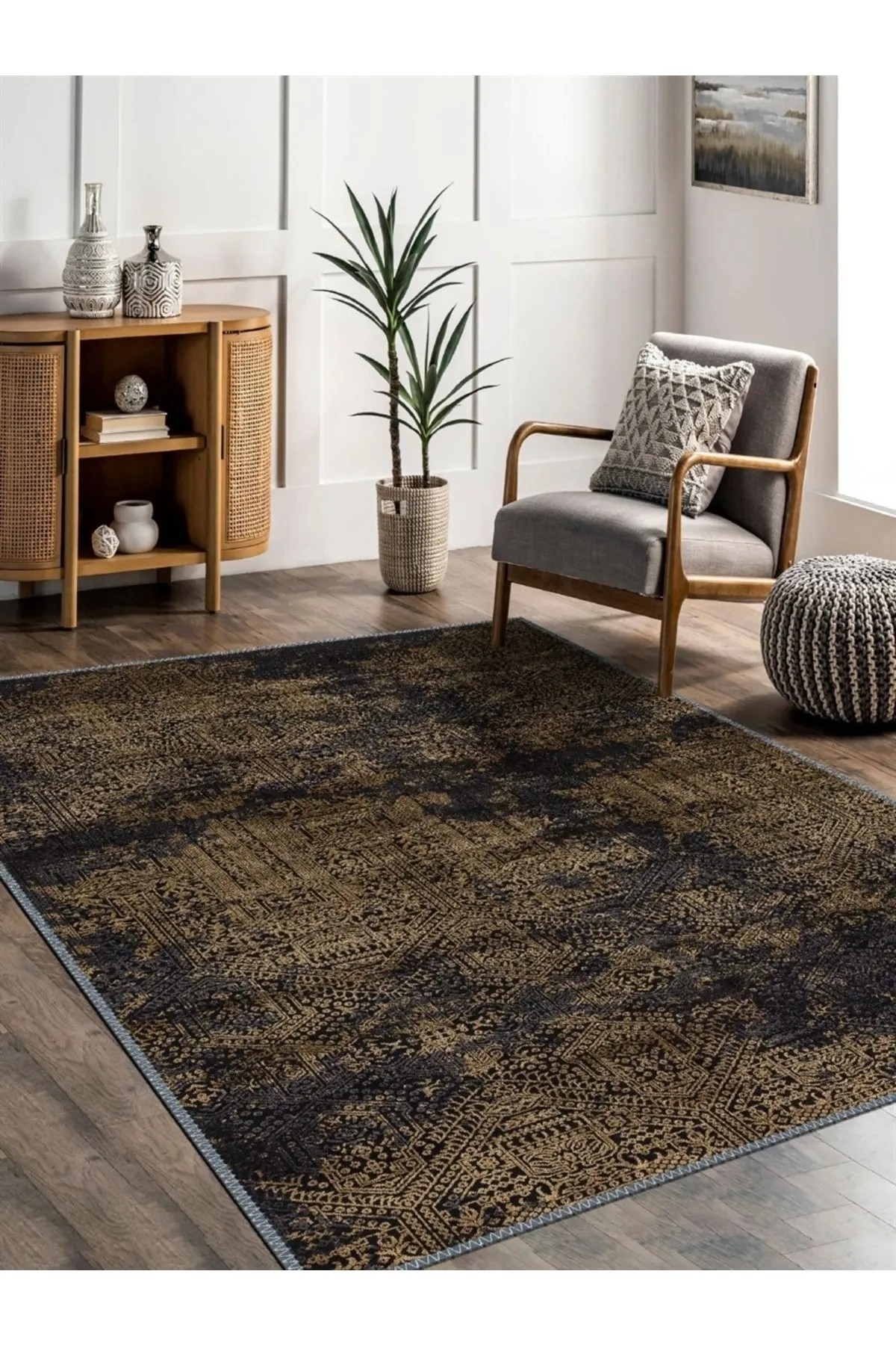 Luxnor Eskitme Desen Dokuma Taban Salon - Oturma Odası Halısı