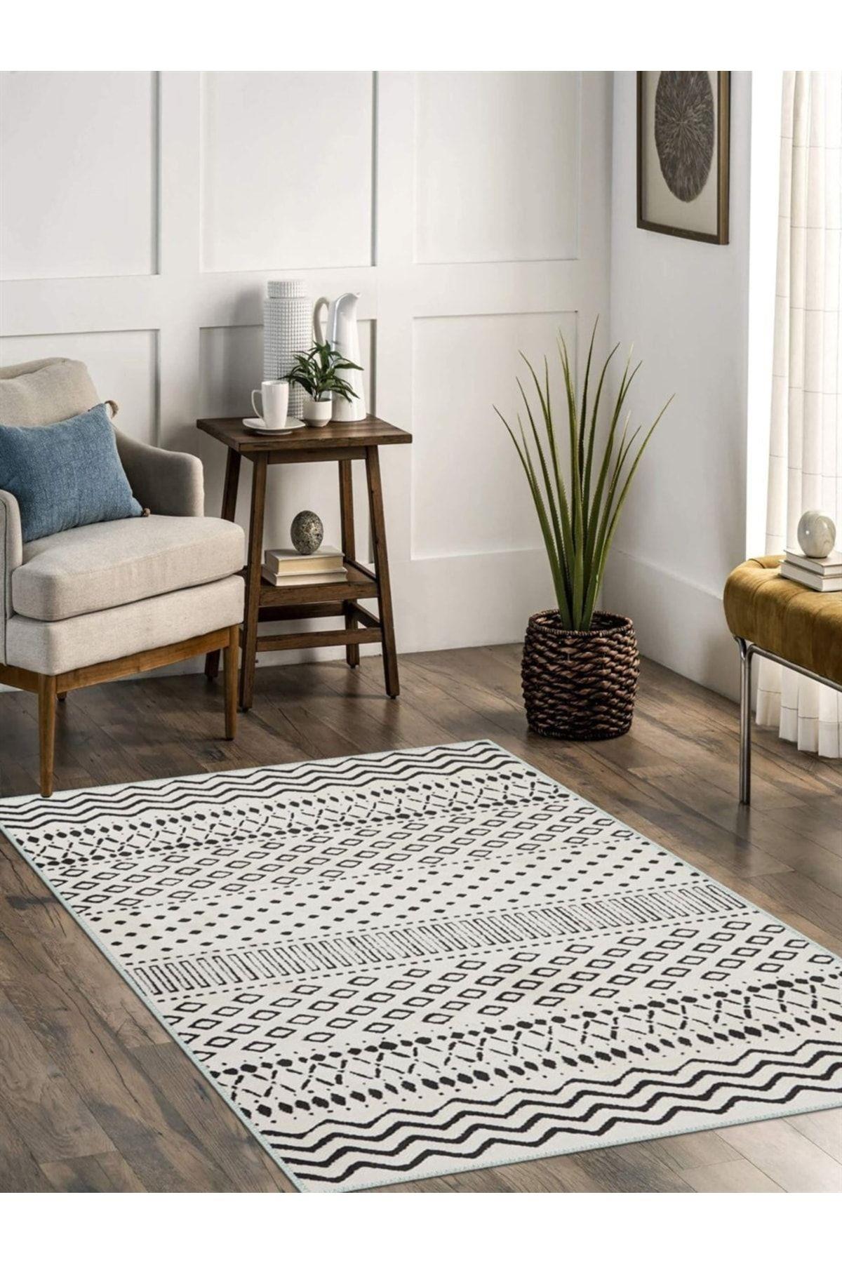 Zymor İskandinav Desen Dokuma Taban Salon - Oturma Odası Halısı