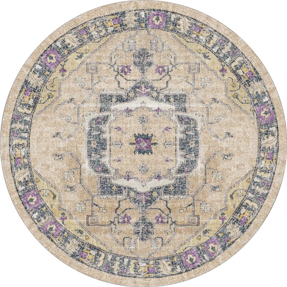 Grean Eskitme Desen Dokuma Taban Yıkanabilir Yuvarlak Halı Salon Oturma Odası Hol Antre Halısı