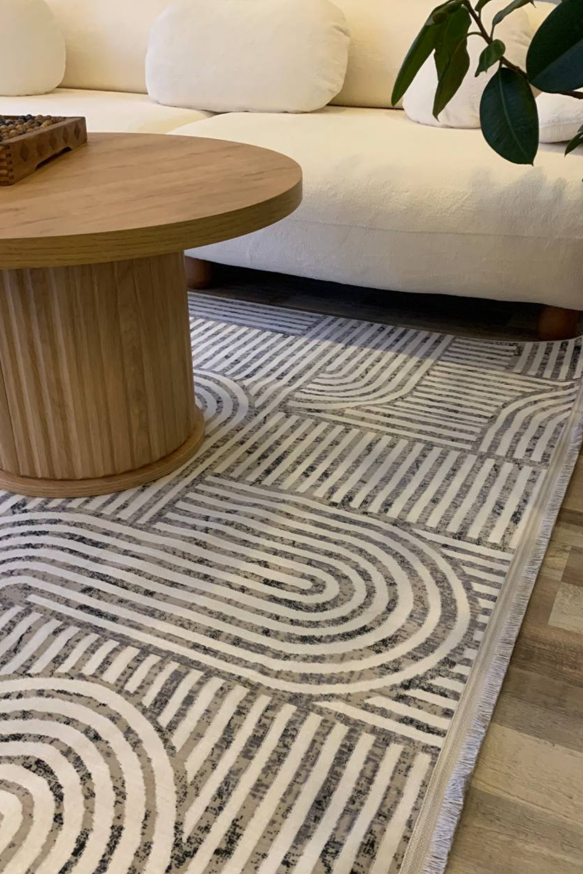 Herat Yıkanabilir Dokuma Kaymaz Taban Gri Halı Yolluk Kilim - HR133