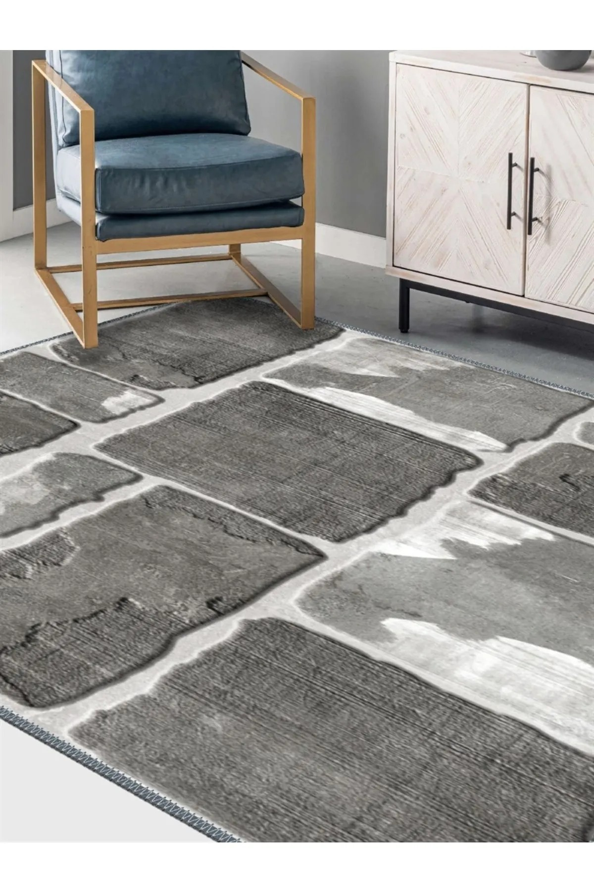 Vestro Modern Desen Dokuma Taban Salon - Oturma Odası Halısı