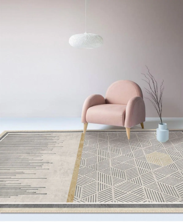Jenlora Modern Desen Kaymaz Taban Salon - Oturma Odası Halısı