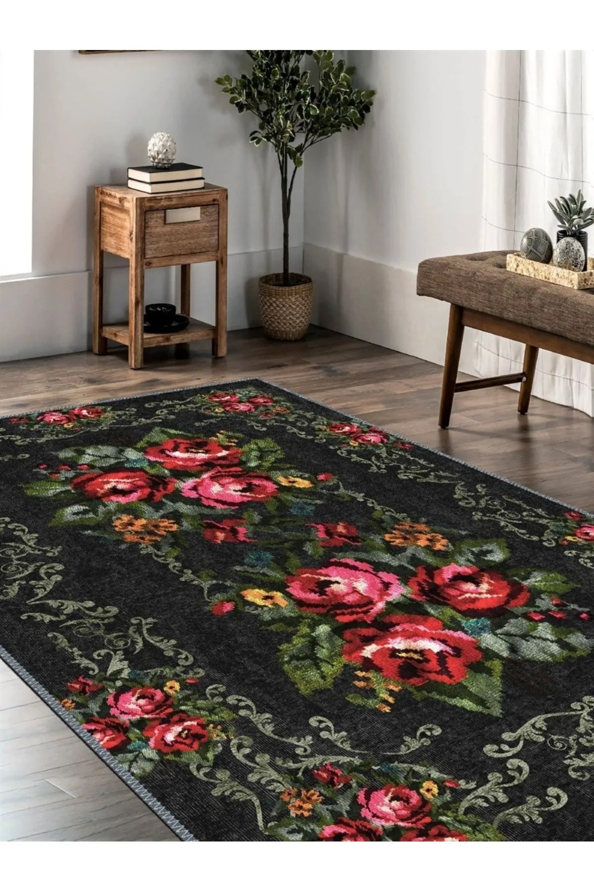 Karabağ Vintage Desen Dokuma Taban Salon - Oturma Odası Halısı