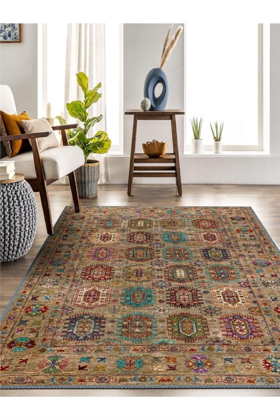 Sinter Afgan Desen Dokuma Taban Salon - Oturma Odası Halısı