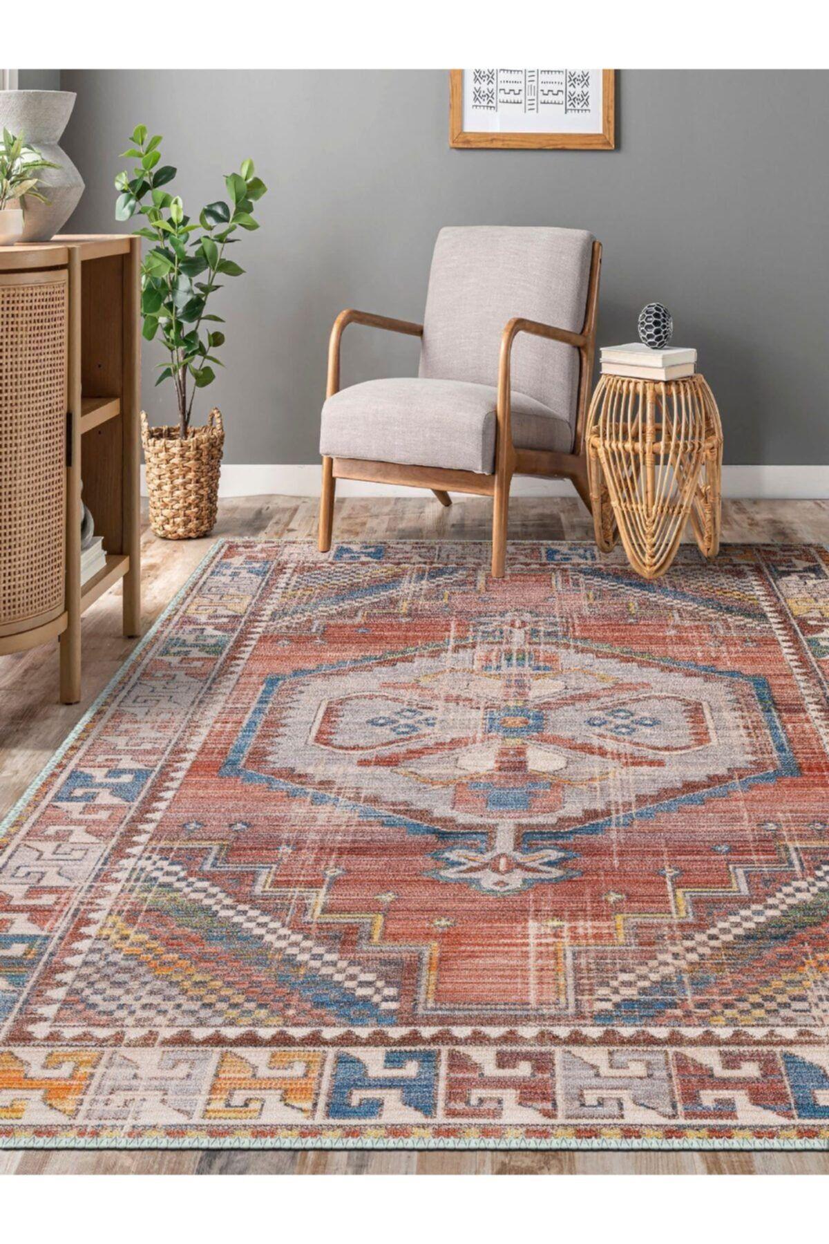 Jivna Vintage Desen Dokuma Taban Salon - Oturma Odası Halısı