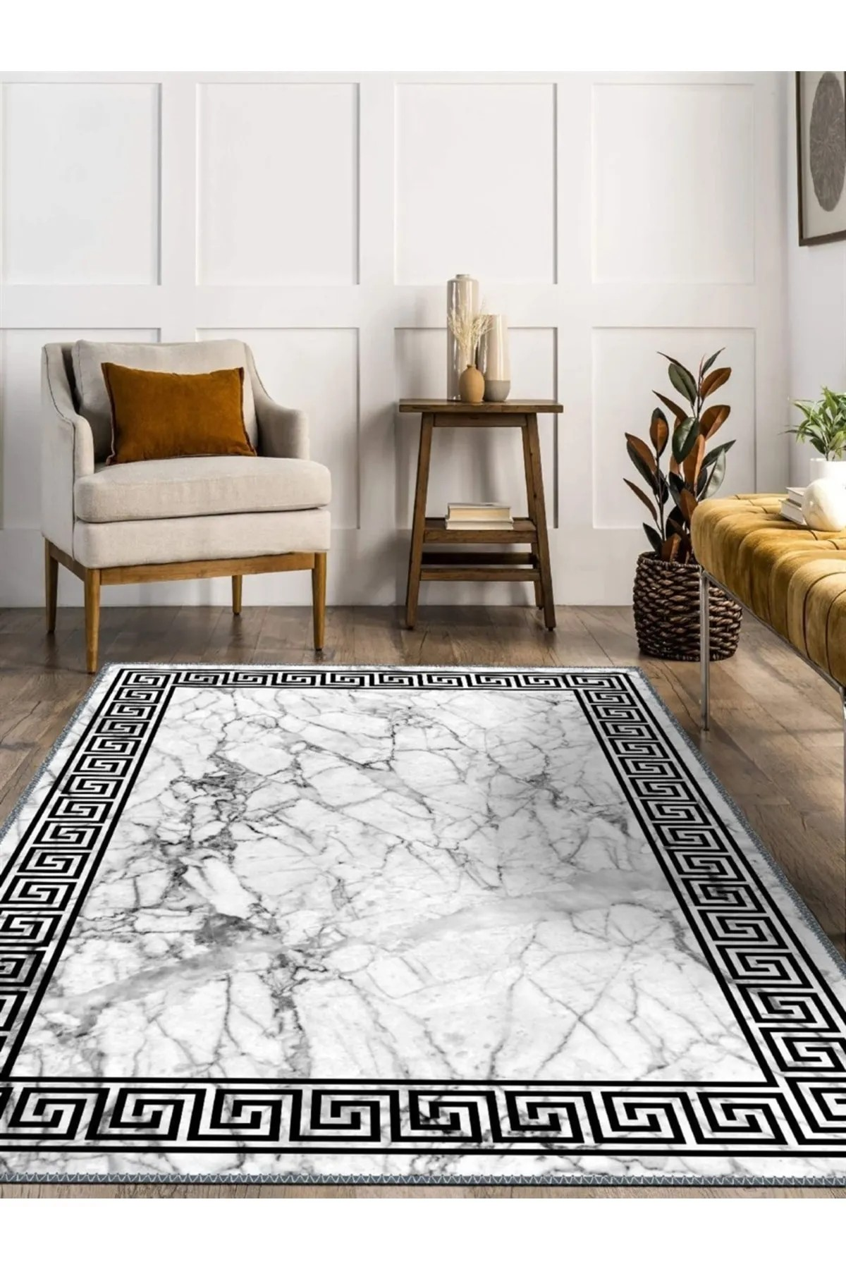 Plarvo Modern Desen Dokuma Taban Salon - Oturma Odası Halısı