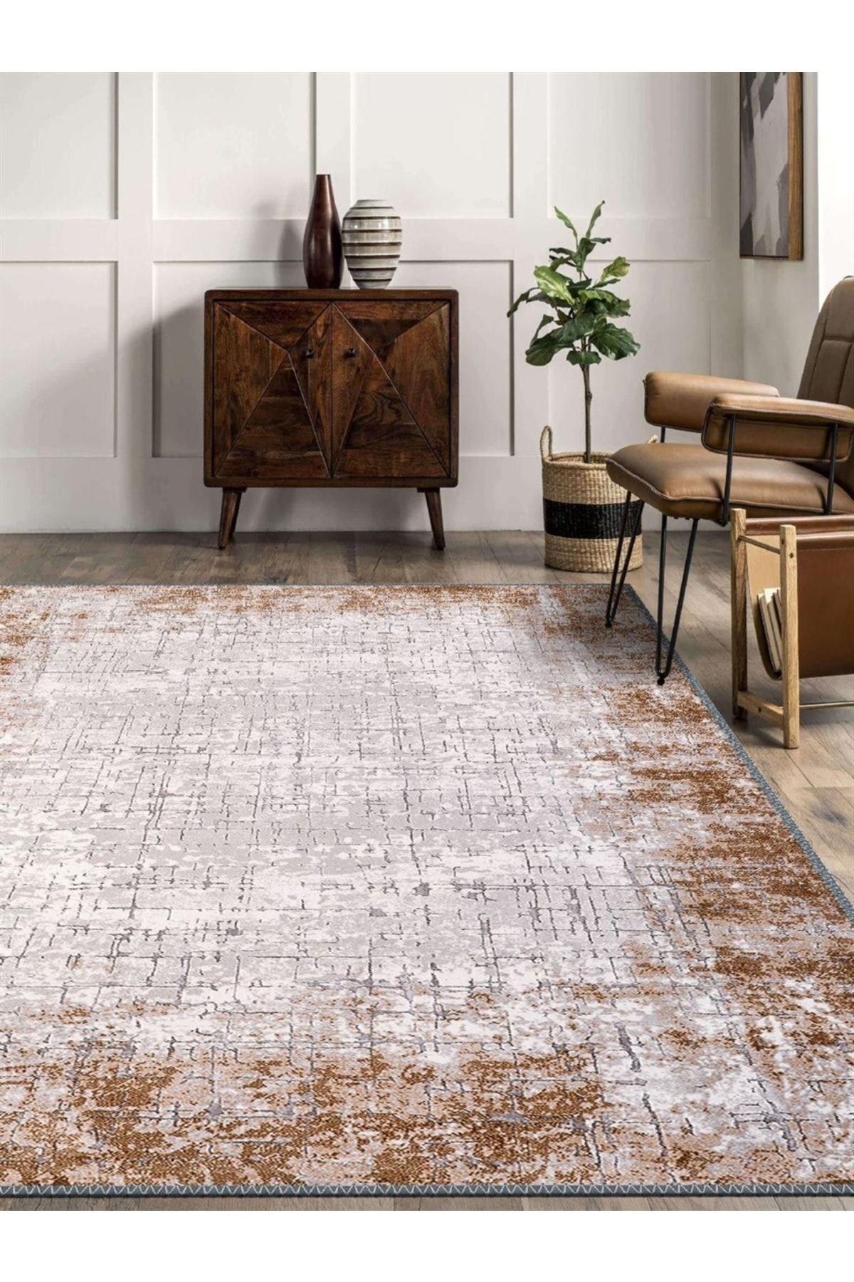 Pumtra Modern Desenli Halı, Dokuma Taban Dekoratif Şönil