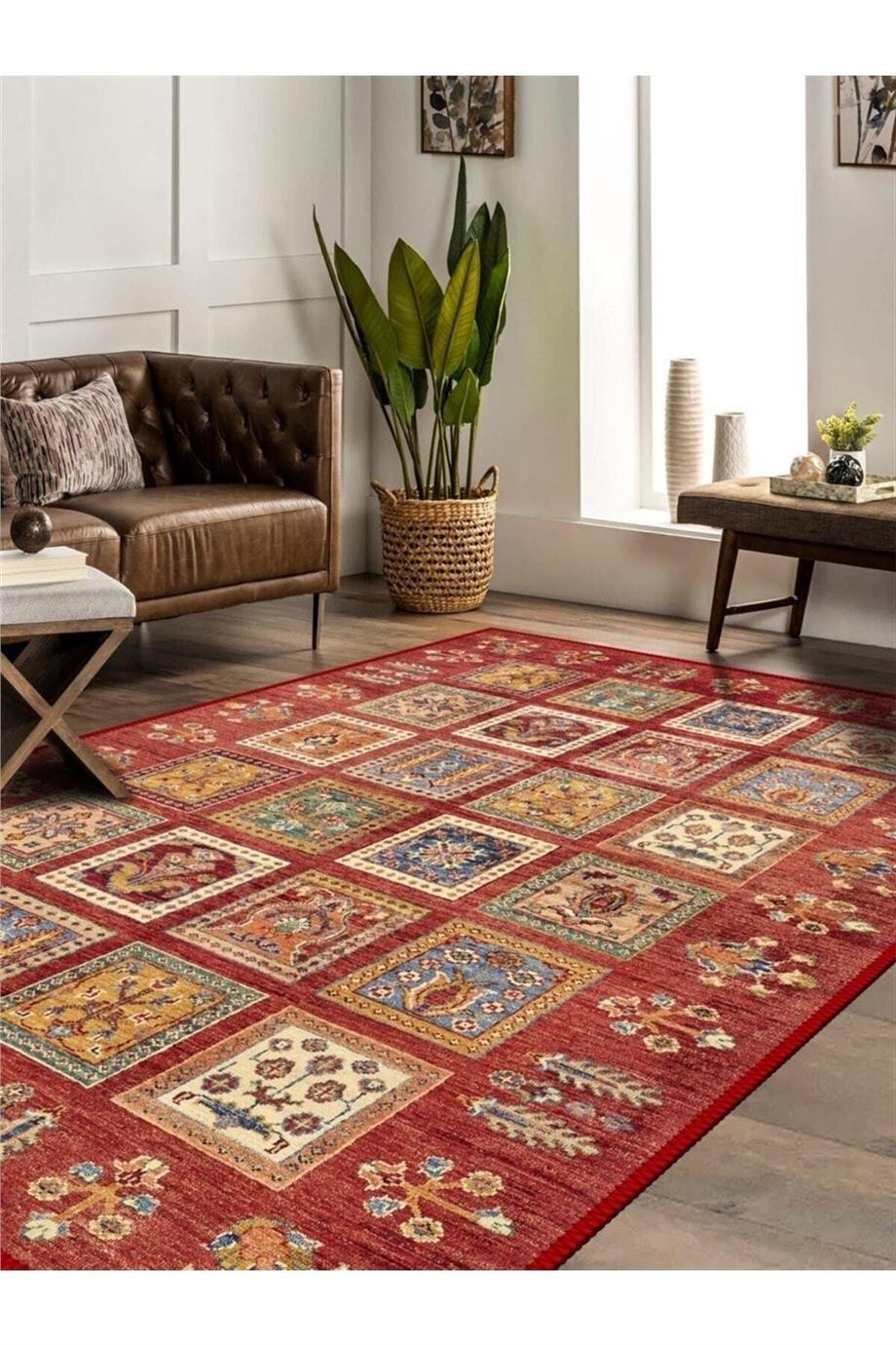 Mintax Afgan Desen Dokuma Taban Salon - Oturma Odası Halısı