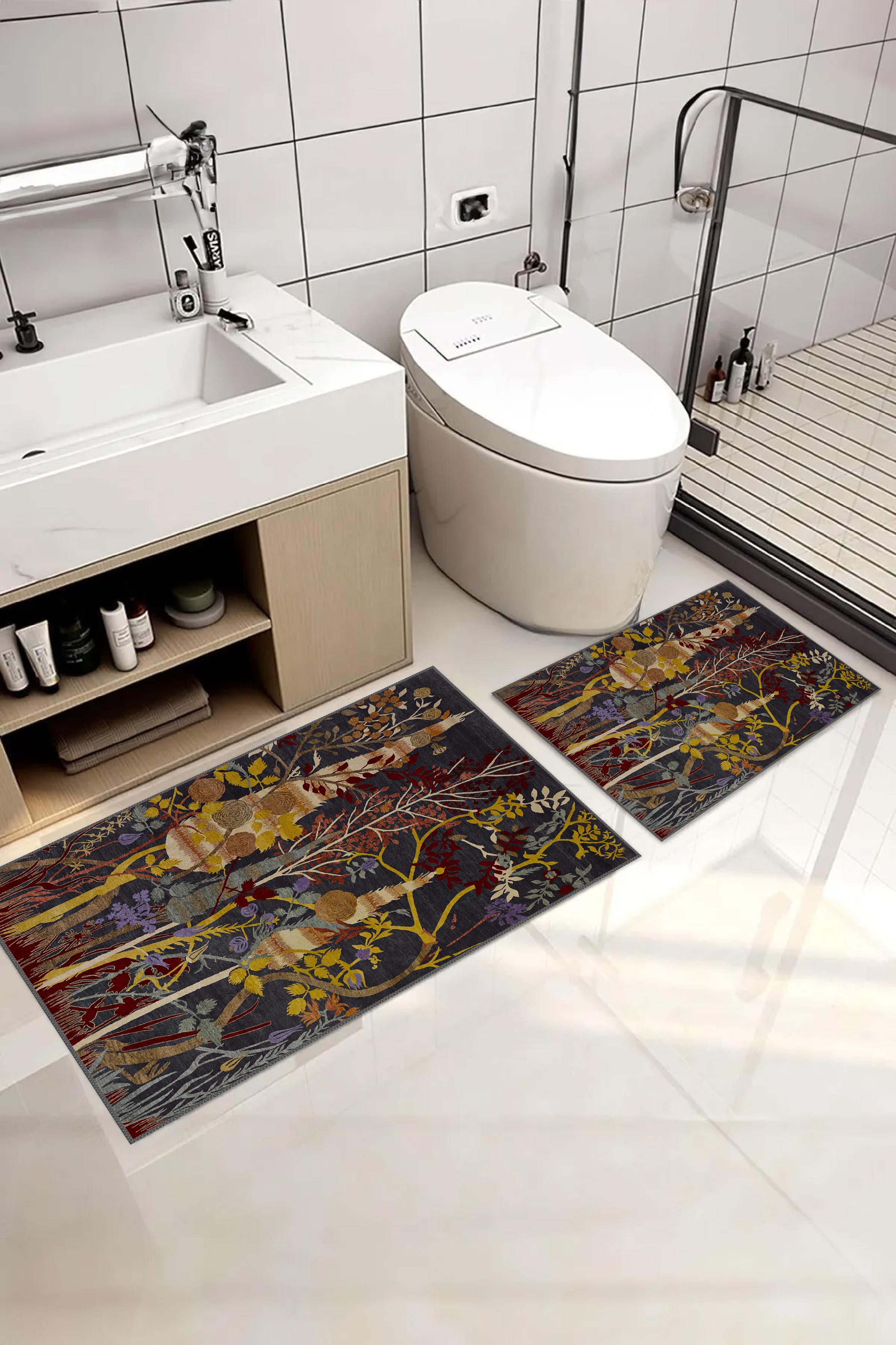Modern Yıkanabilir 2li Banyo Halısı Paspas