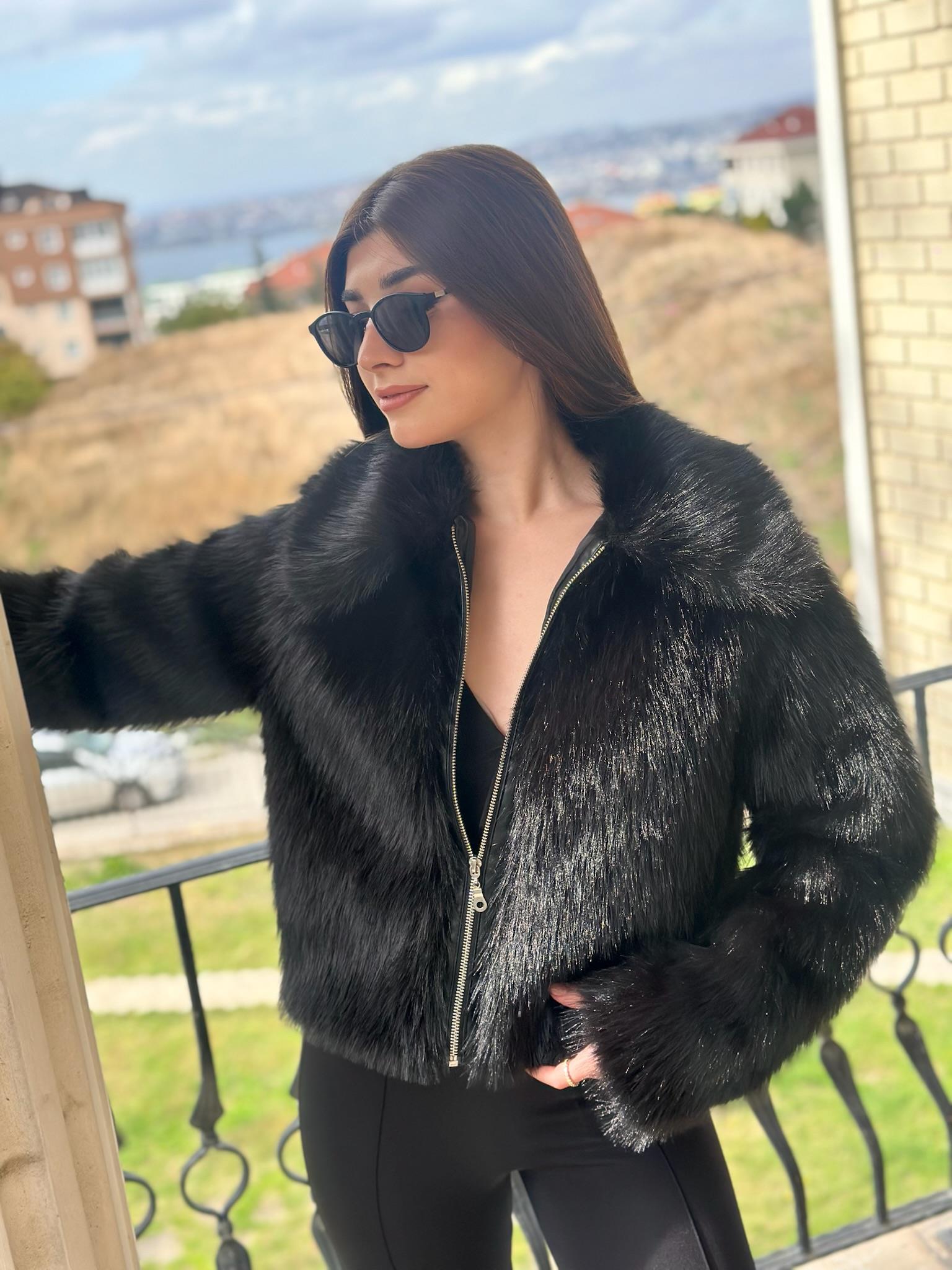 A Kalite Fermuarlı Kürk 