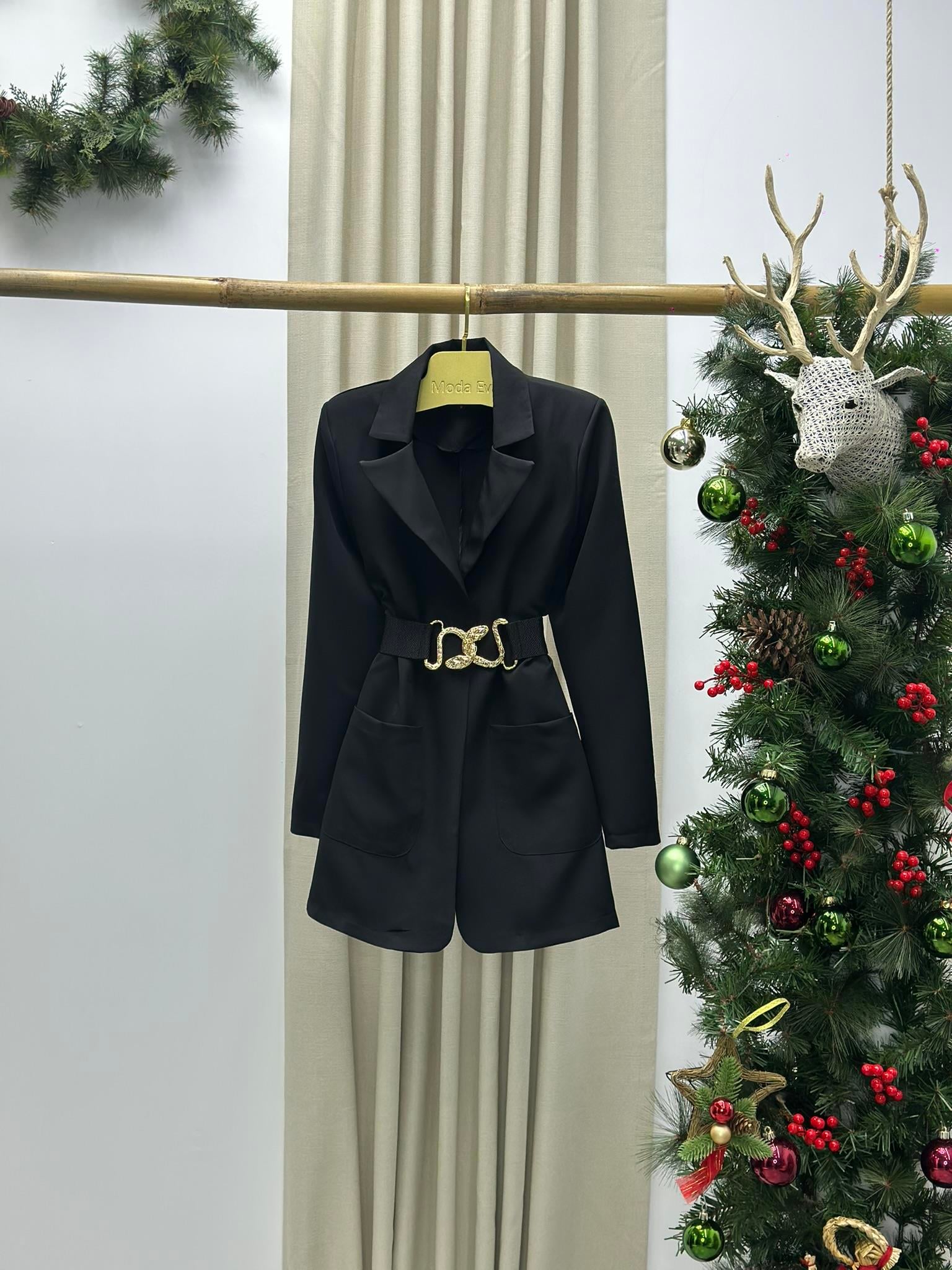 Atlas Kumaş Vatkalı Büyük Cep Detaylı Blazer Ceket 
