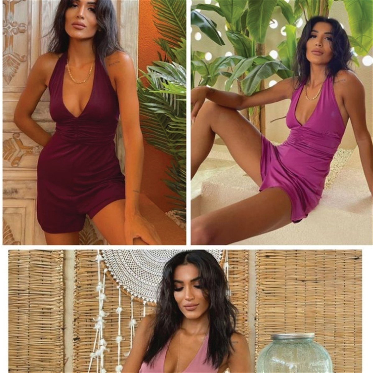 boyundan bağlı şort tulum