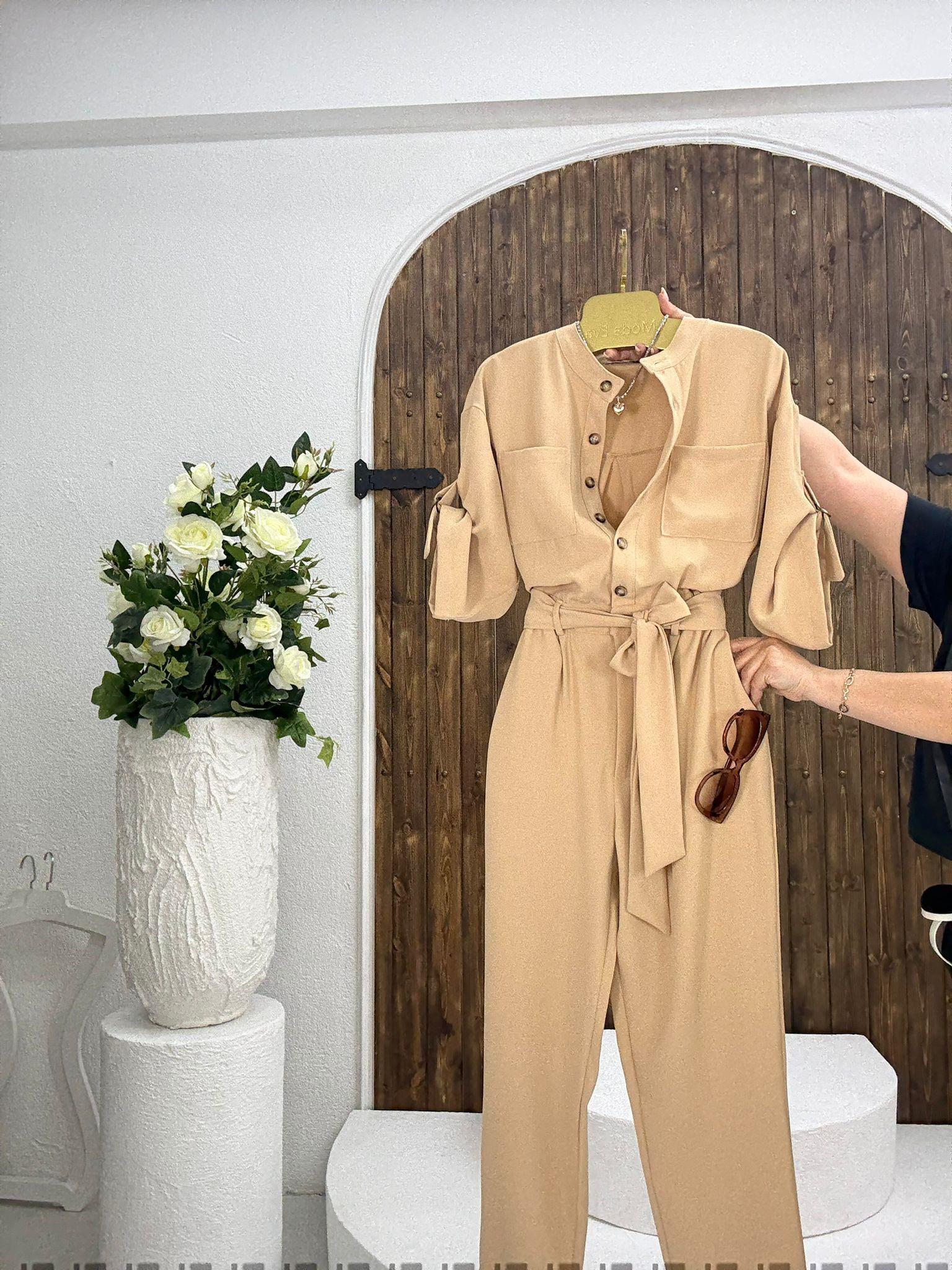 Crep Kumaş Safari Tulum 