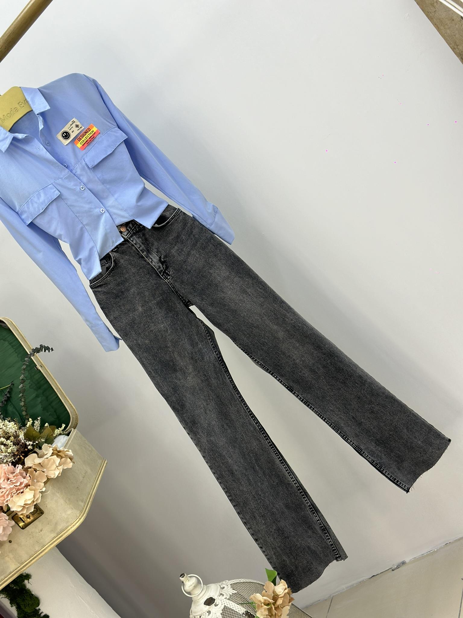 Füme Yıkamalı Straıght Jean 