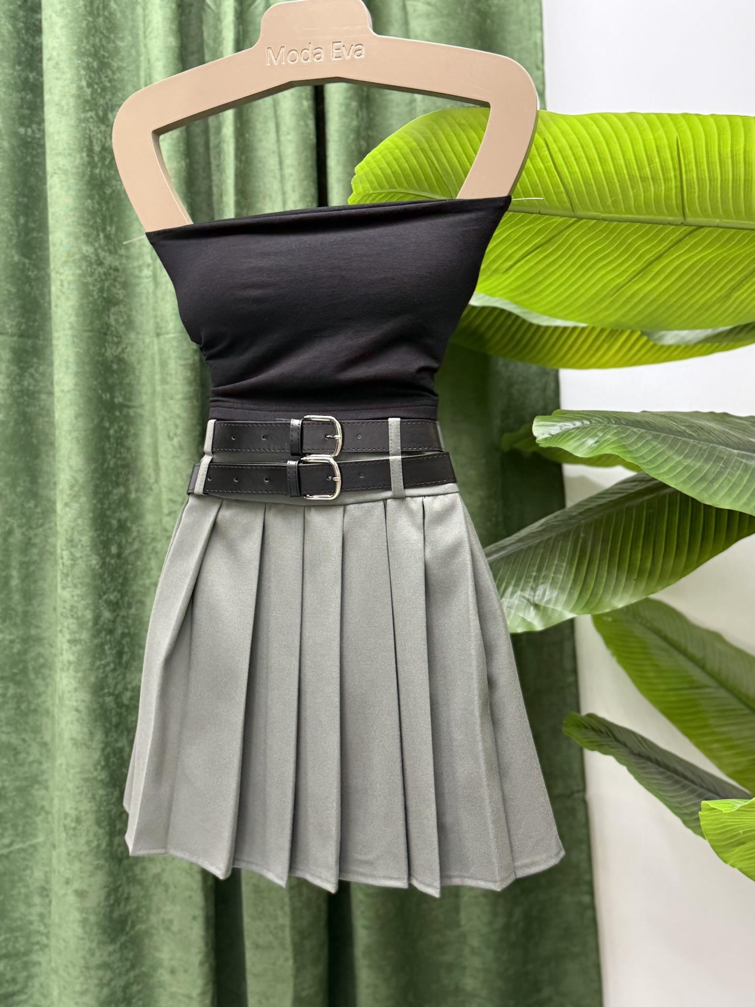 Göğüs Dolgulu Straplez Crop Siyah