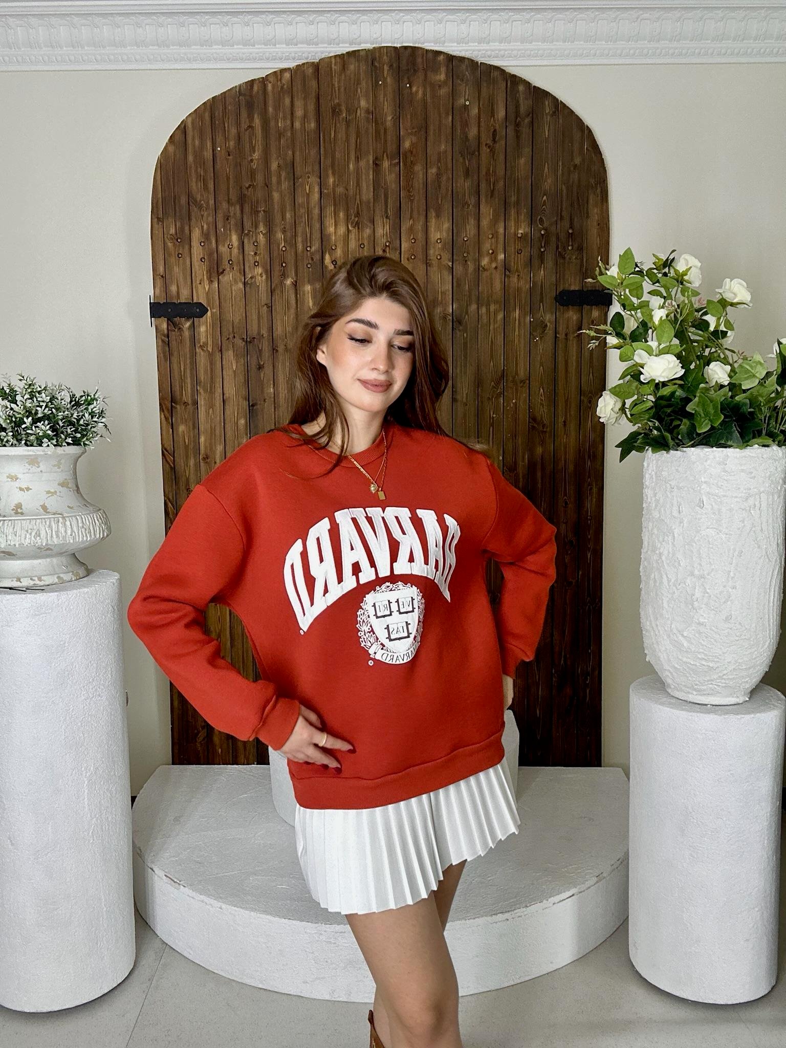 İki İplik Dokuma Harvard Sweat