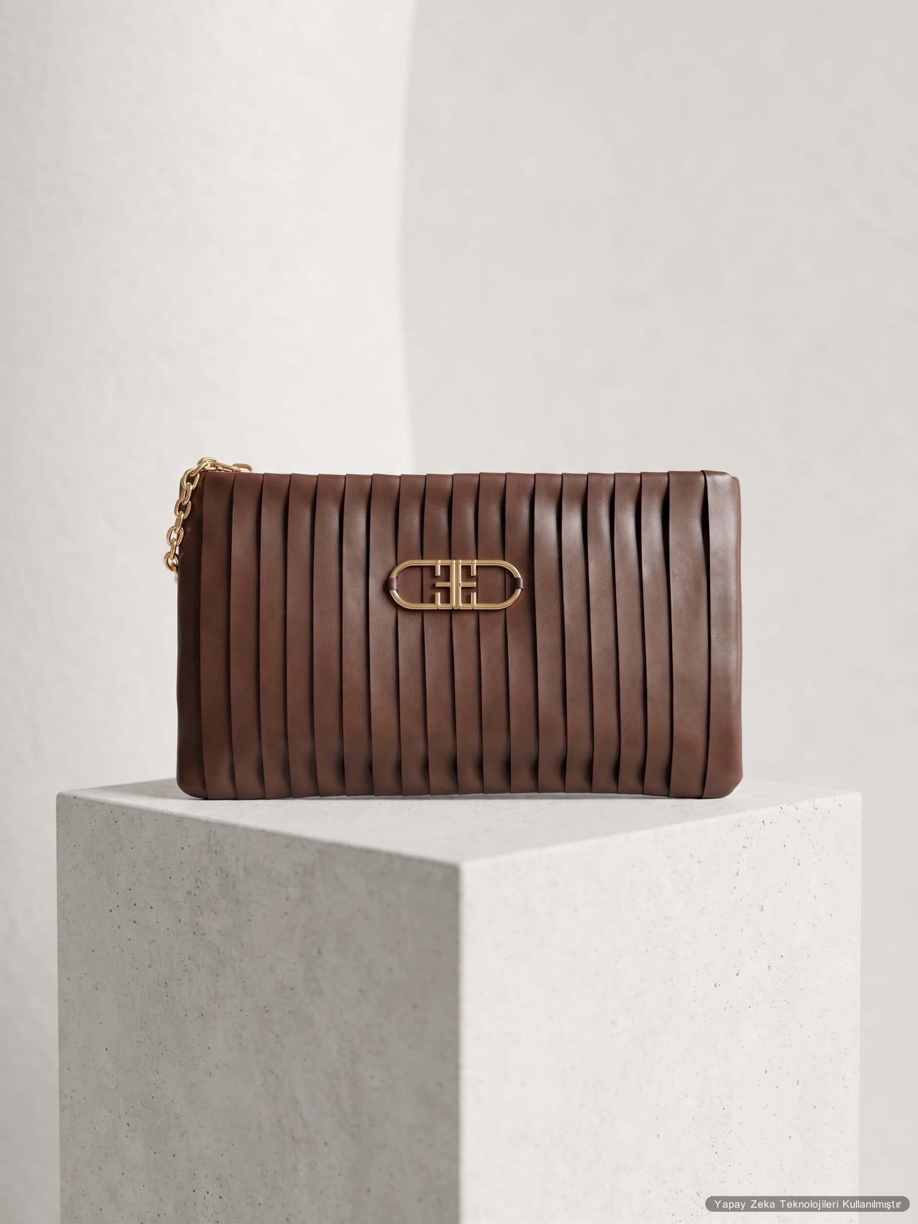 Kahverengi Clutch Çanta