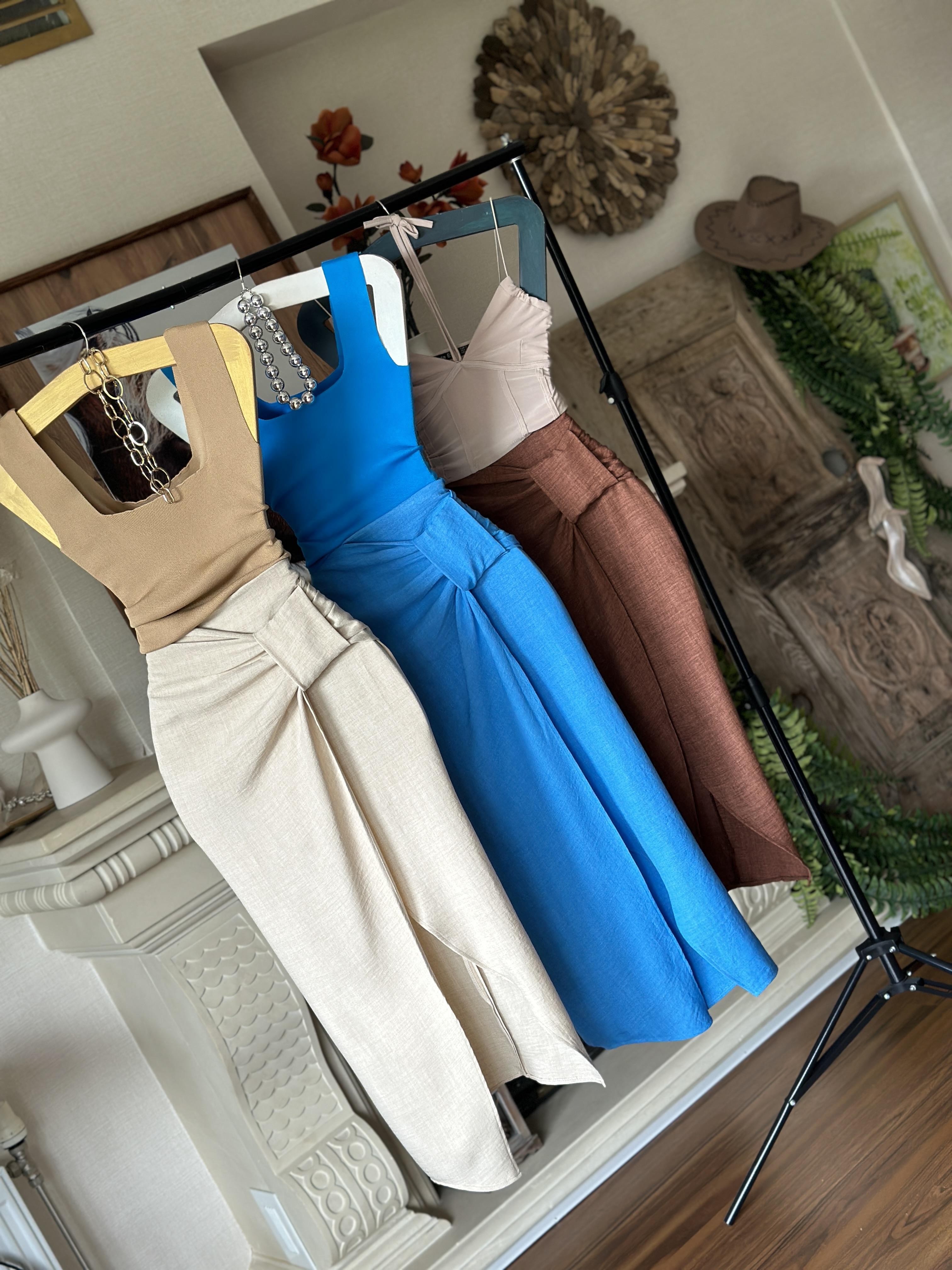 Kare Yaka Renkli  Triko Bluz 