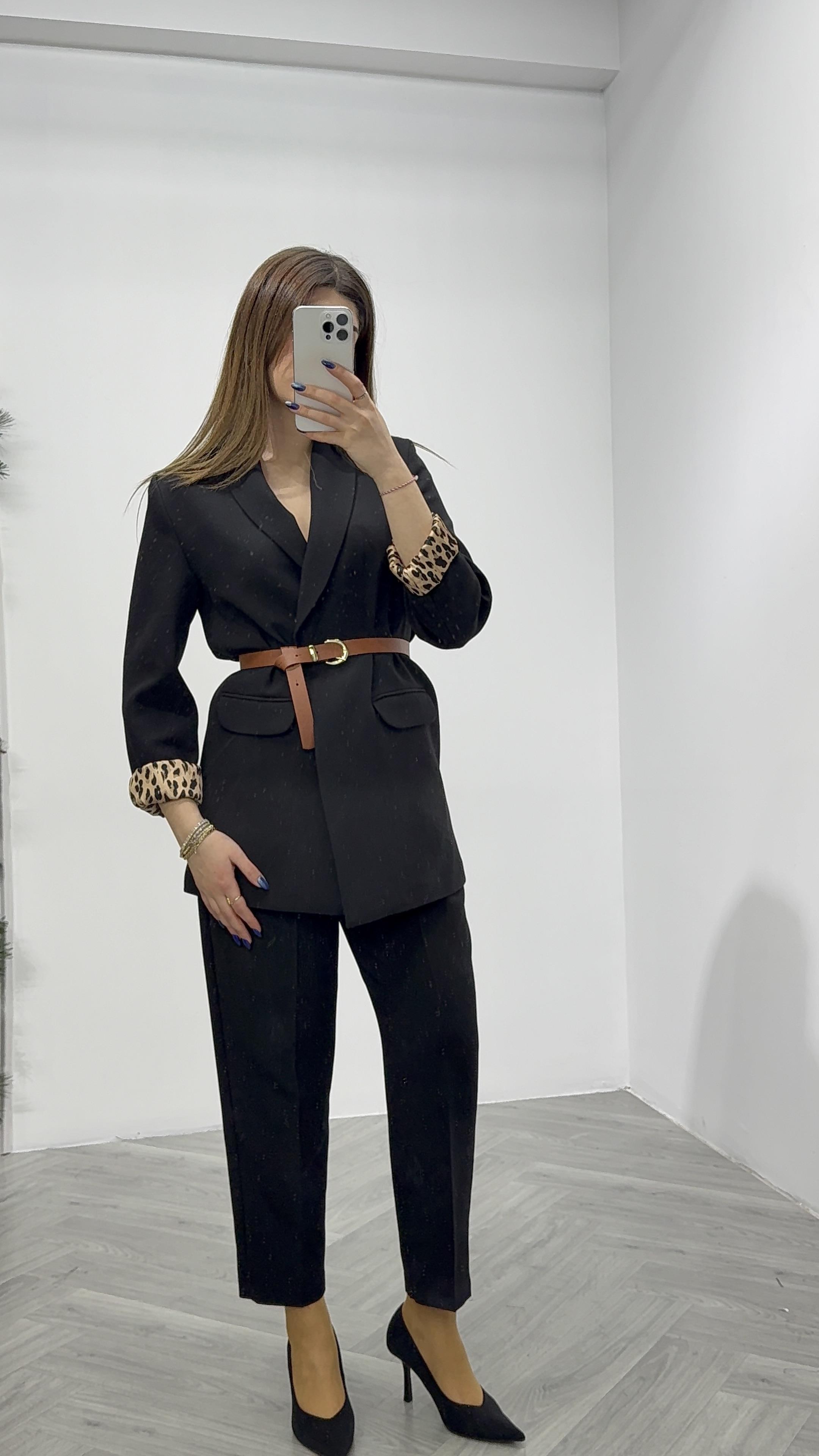 Kemerli Pileli Palazzo Siyah