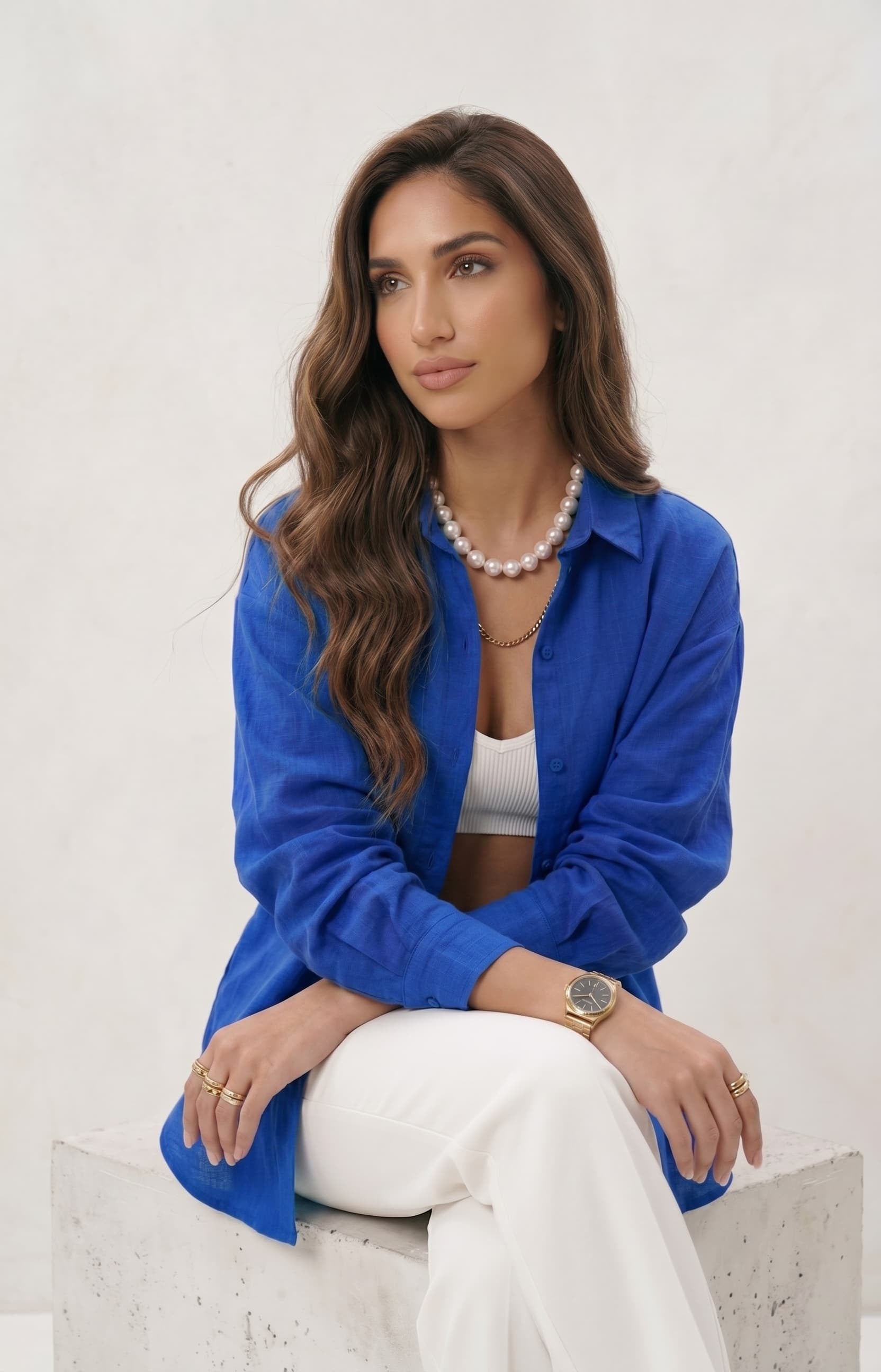 Oversize Flam Gömlek Saks