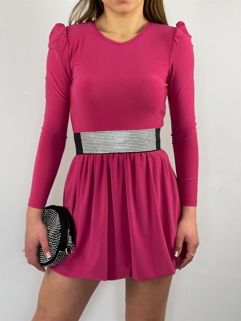 Sandy Kumaş Balon Etekli Elbise