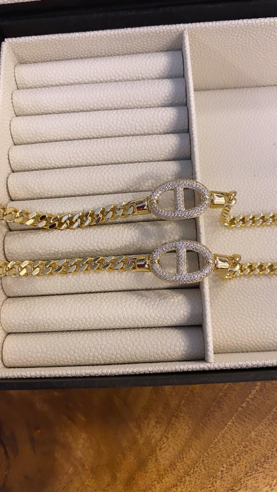 SB Xuping Zirkon Taşlı Zincir Detaylı Bileklik 