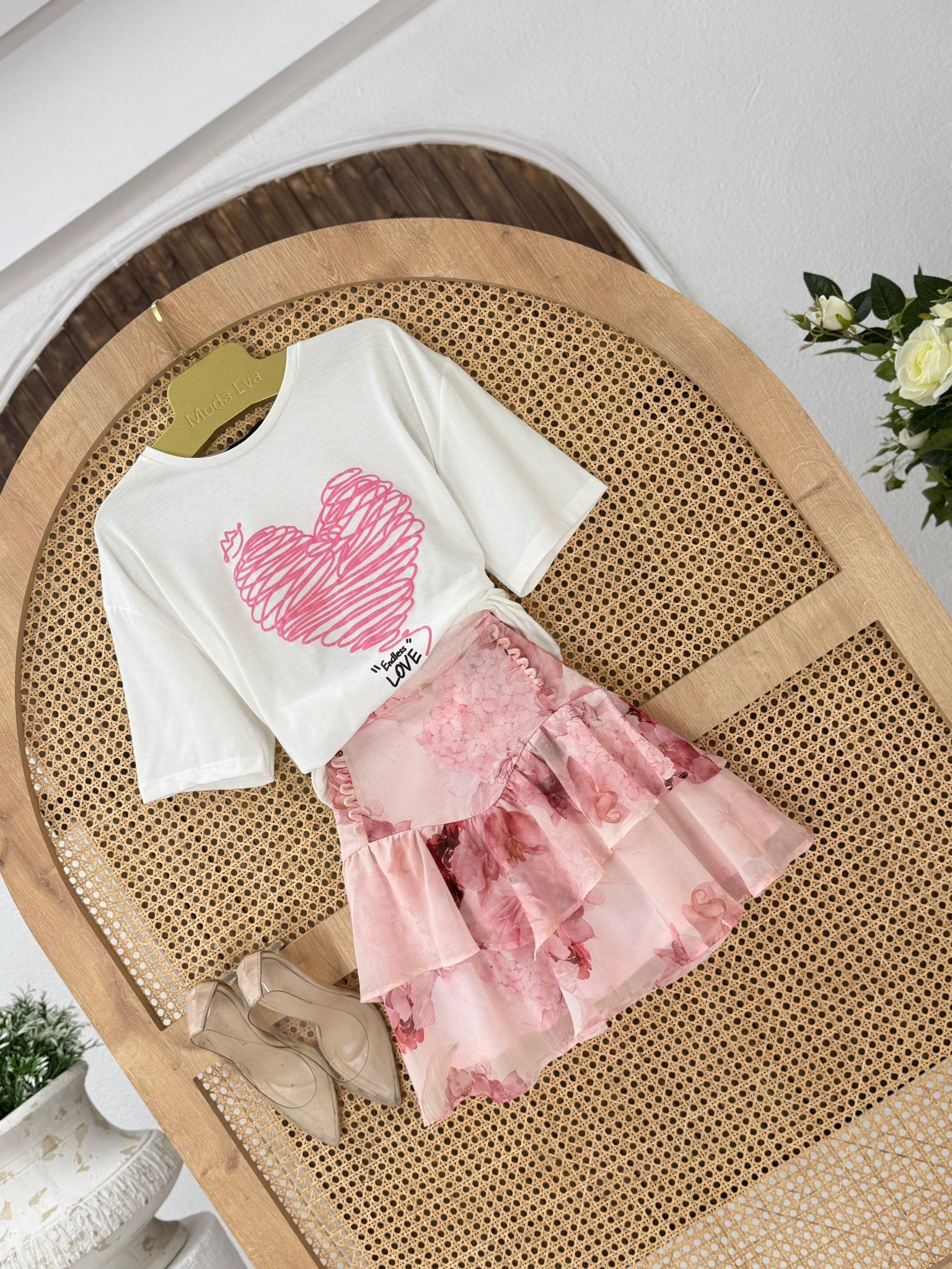 Şifon Kumaş Kat Kat Etek 