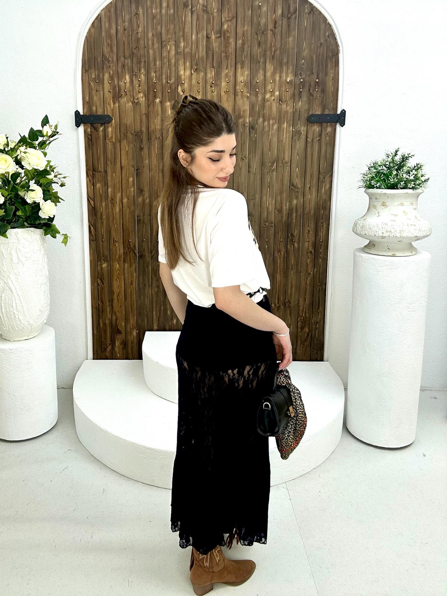 Süprem Penye Kumaş Leopar Desen Kalp Baskılı Oversize Kalıp T-shirt  