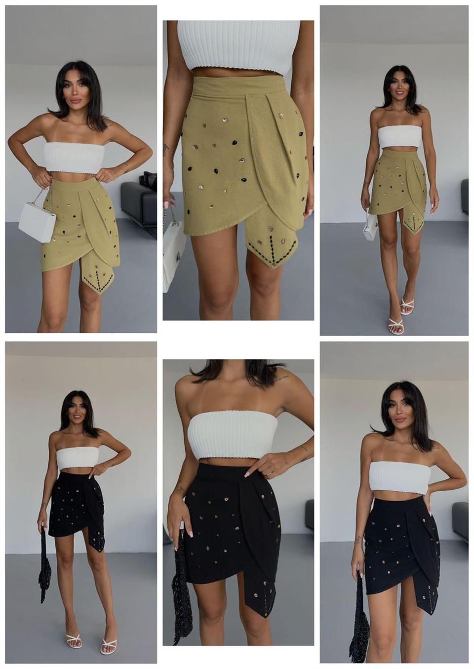 Taş Dizayn Tasarım Mini Etek 