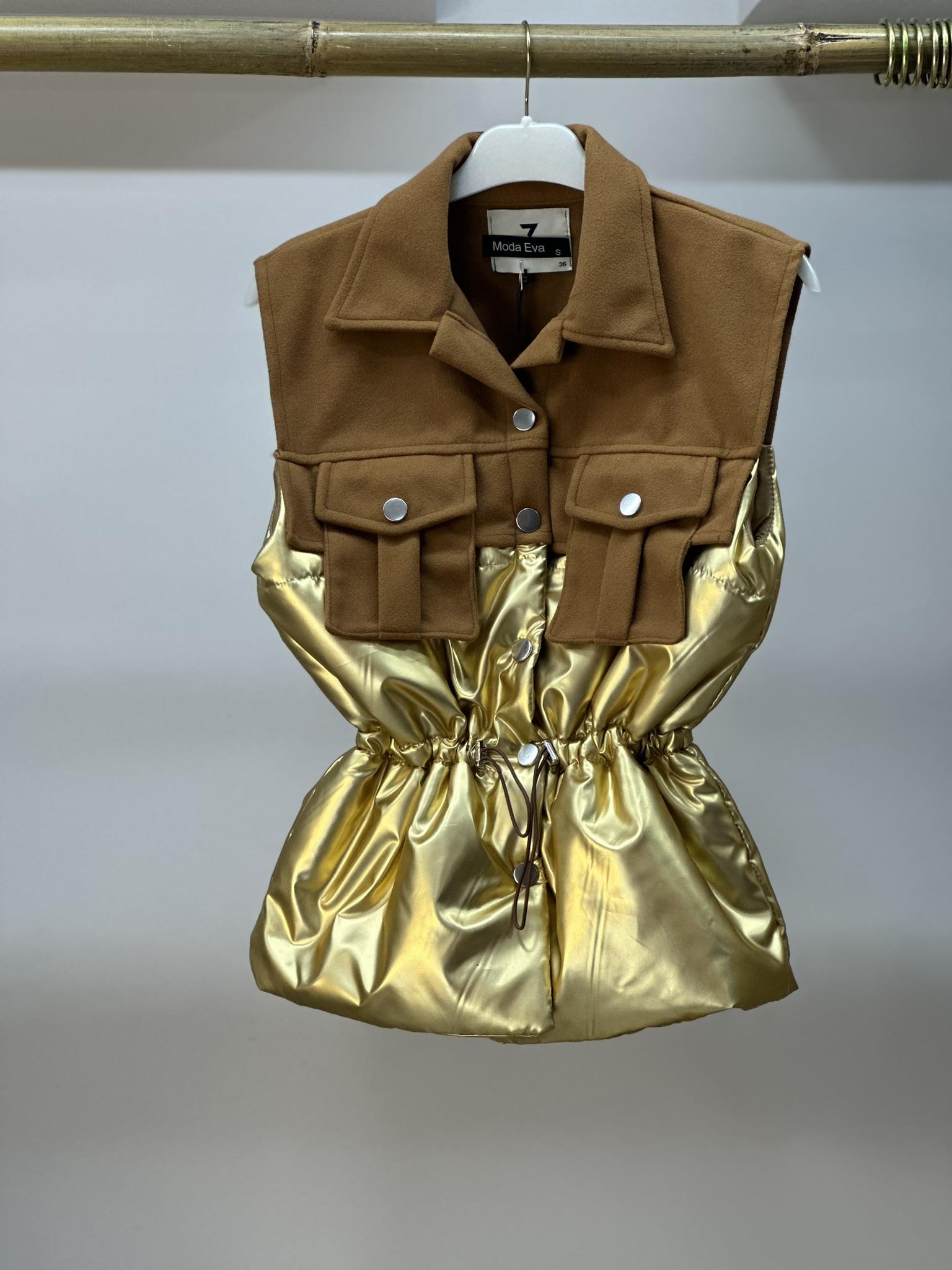 Tasarım Varaklı Kaşe Yelek