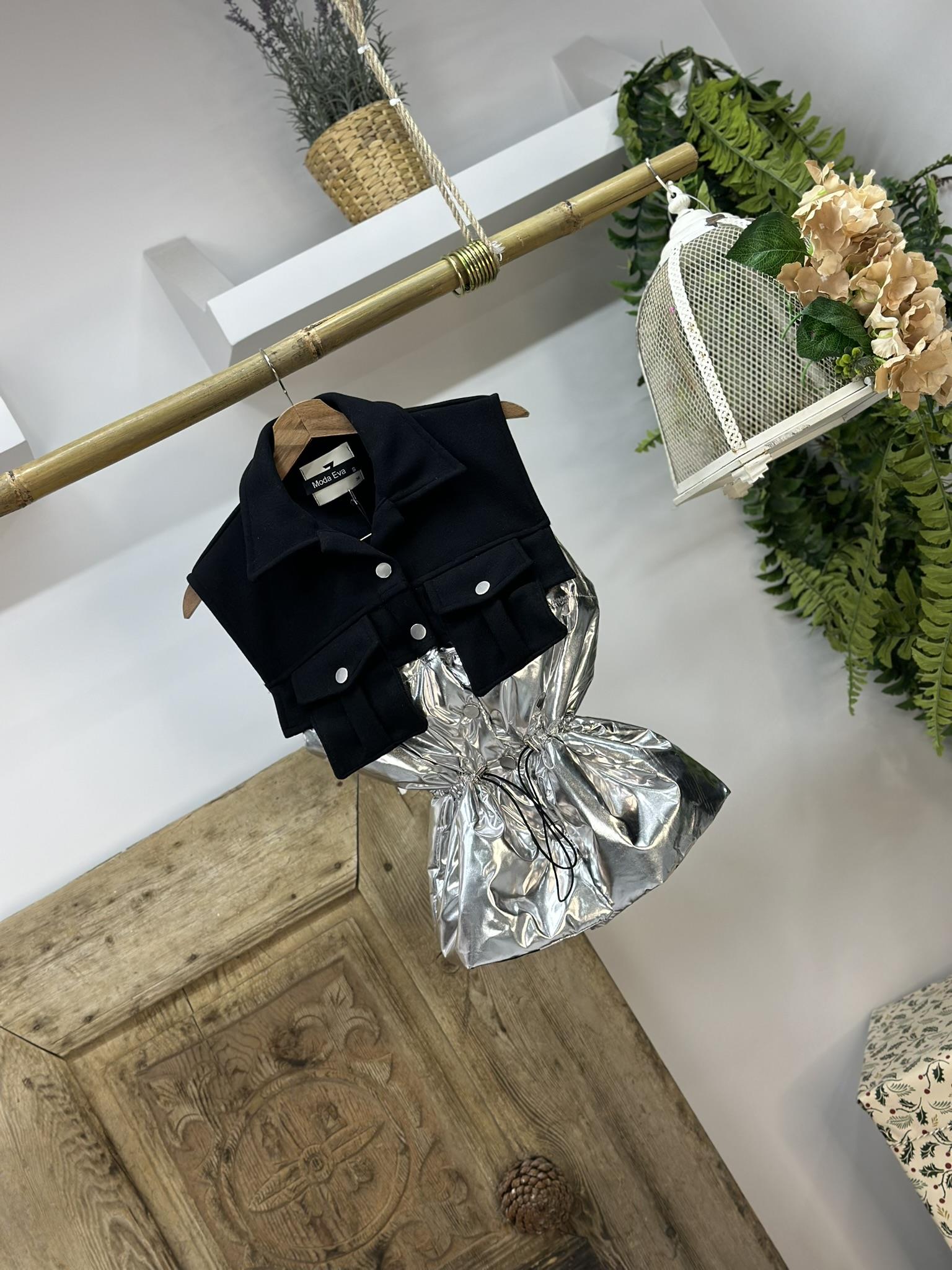 Tasarım Varaklı Kaşe Yelek